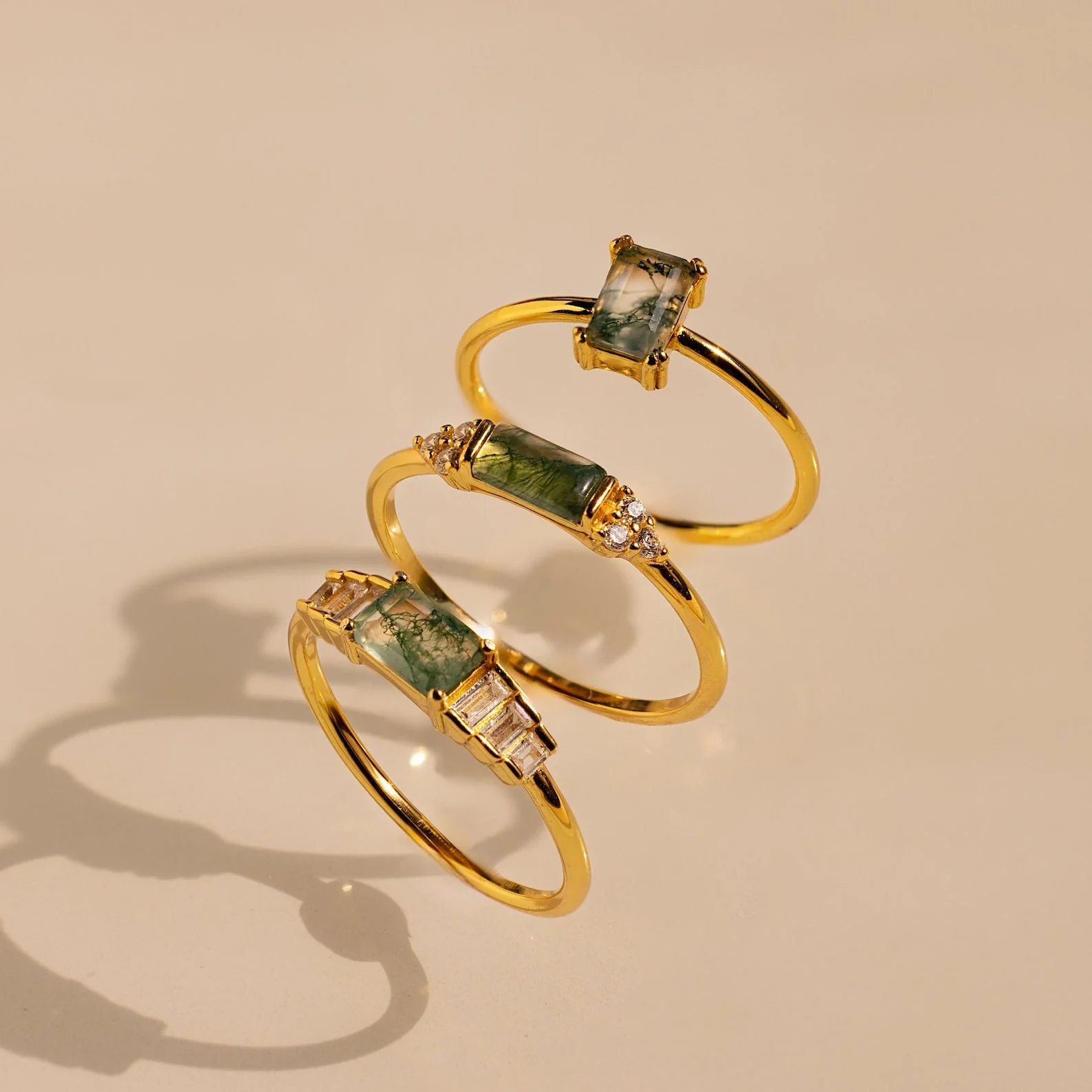 Agate Baguette Ring - Image 3