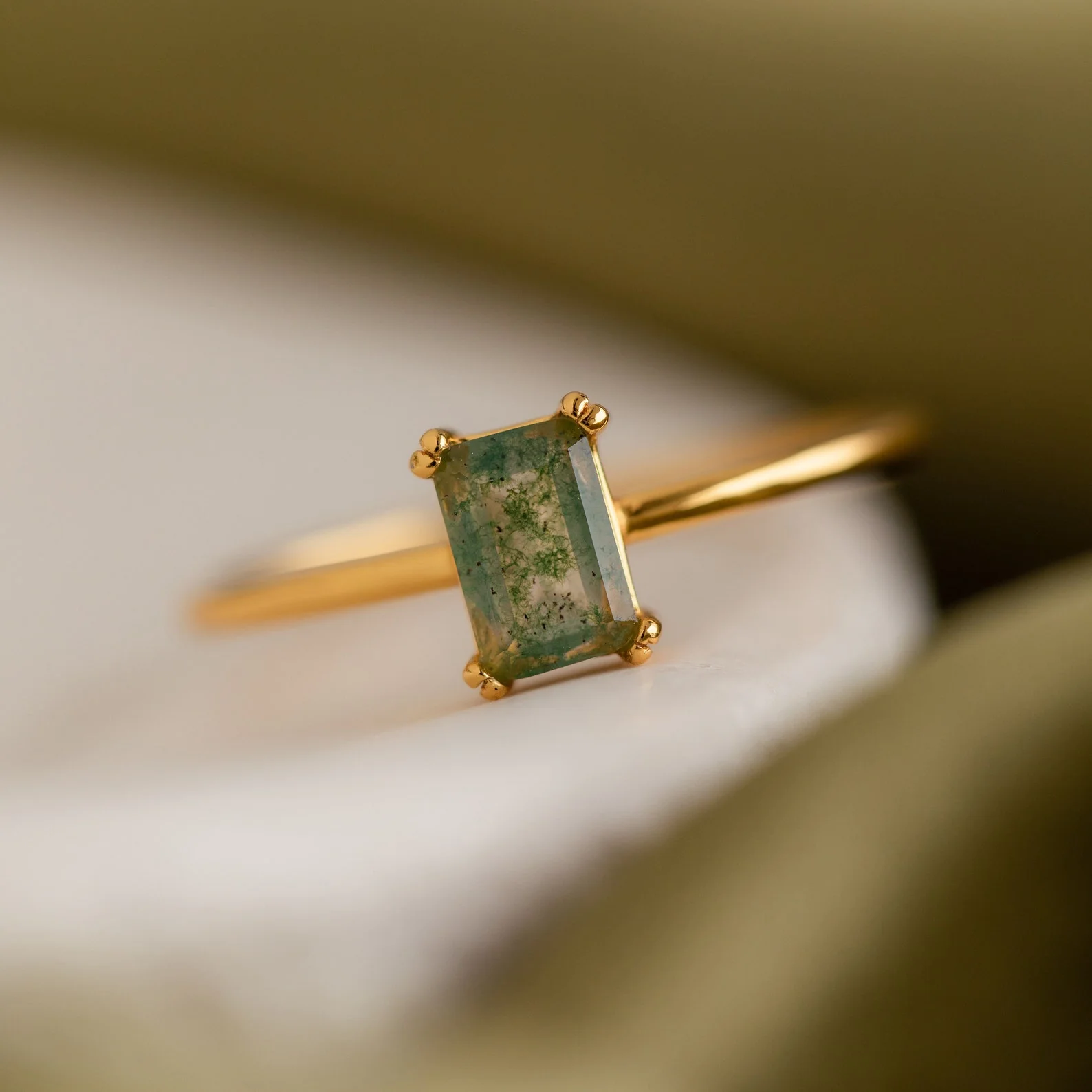 Agate Emerald Ring - Image 6