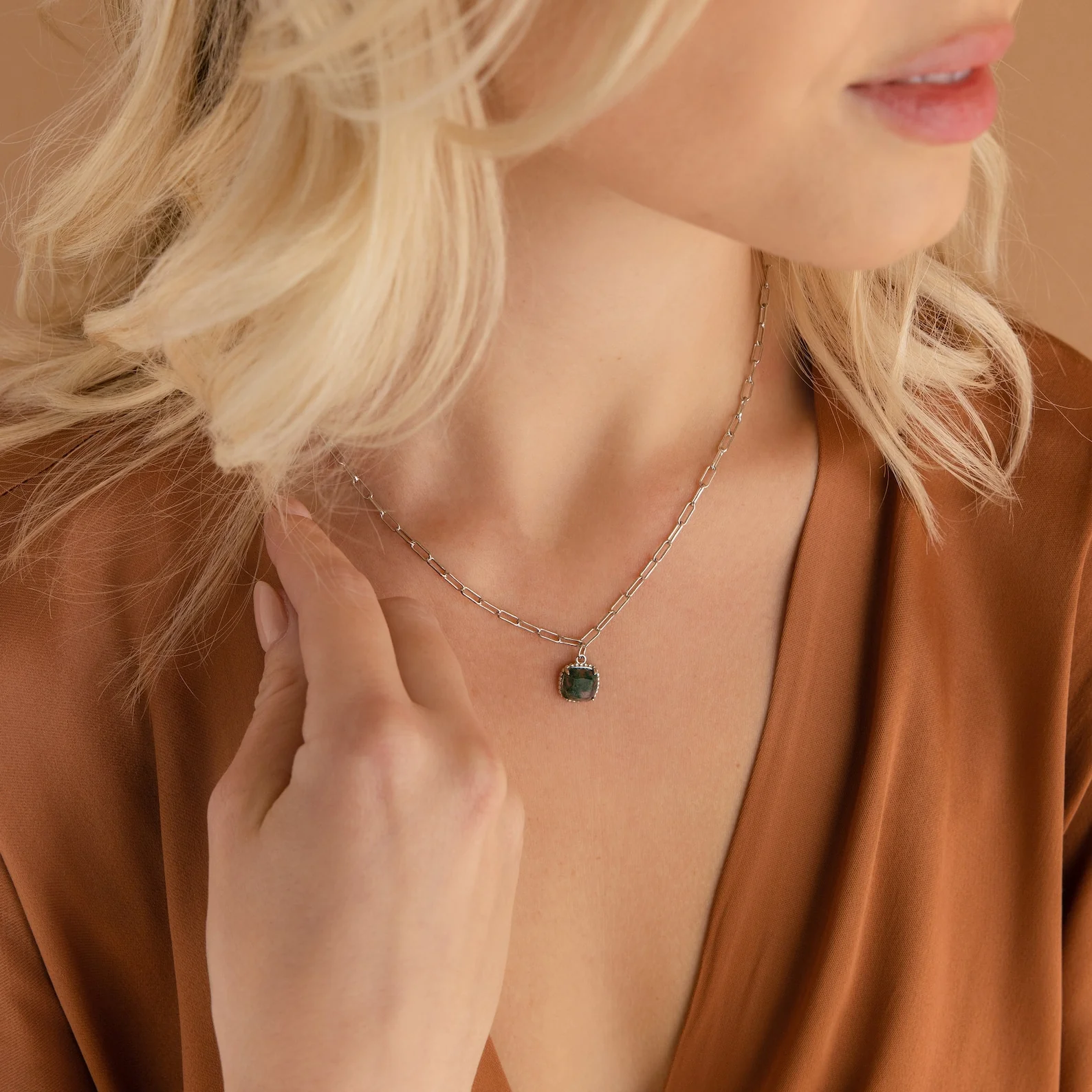 Agate Pendant Necklace - Image 4
