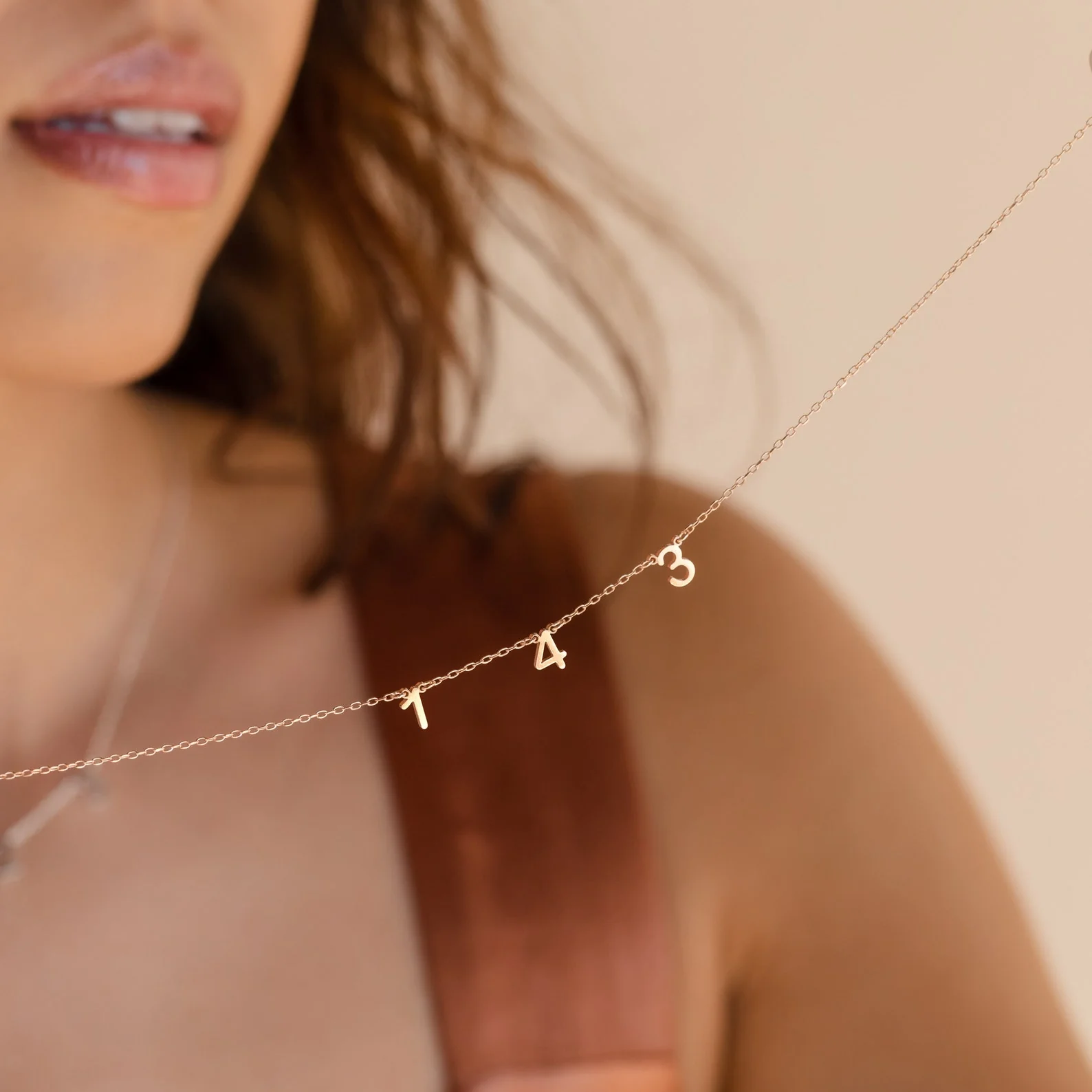 Alice Spaced Number Necklace - Image 8