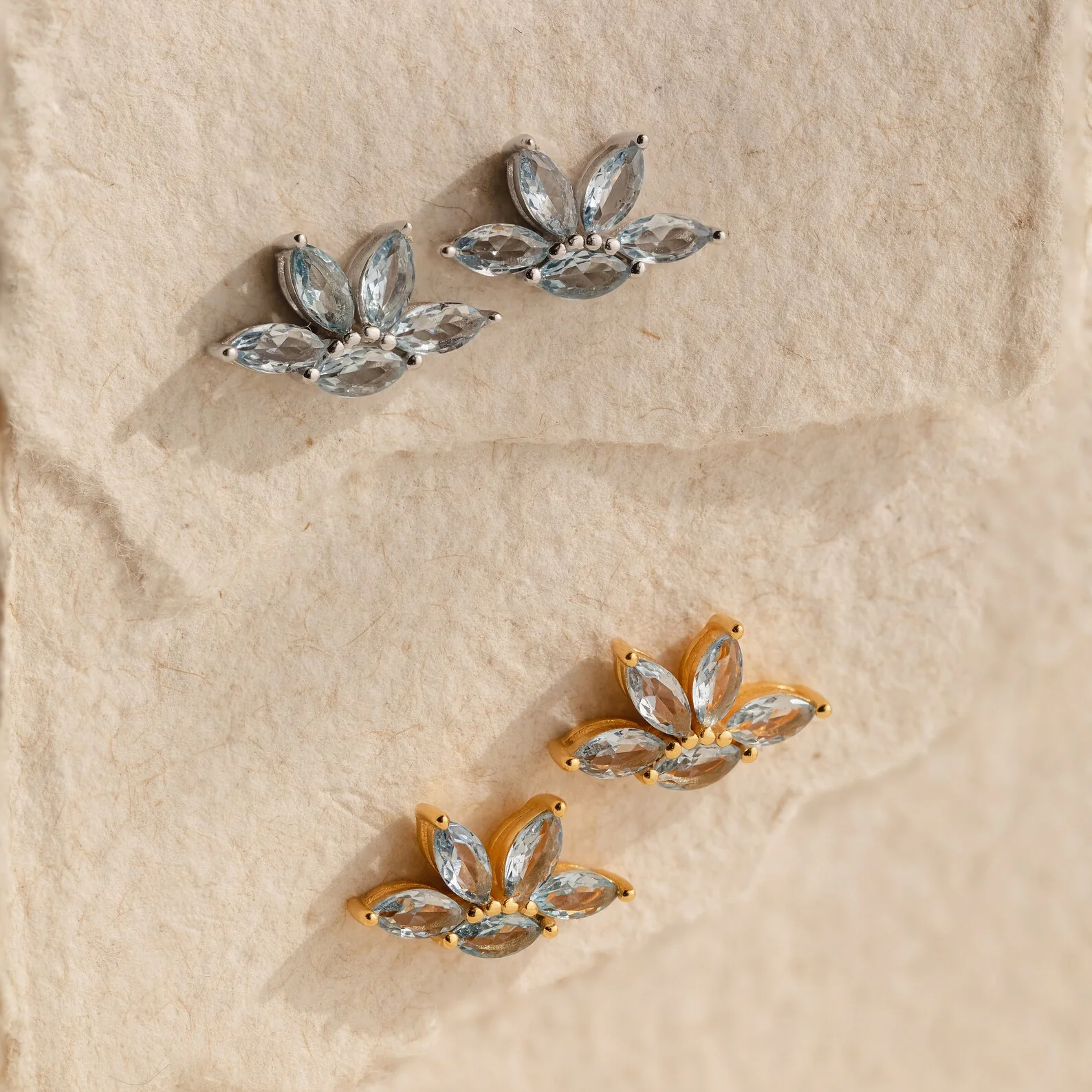 Aquamarine Marquise Studs - Image 3