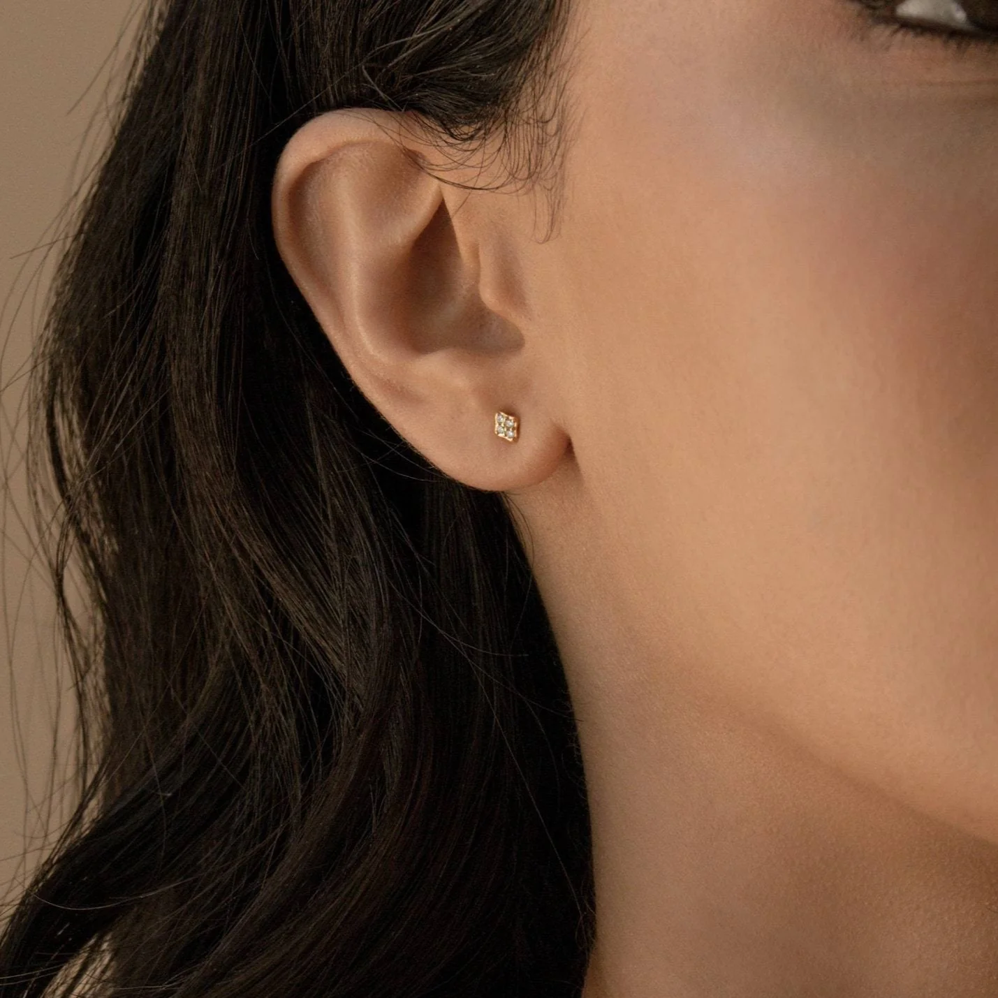 Avery Geometric Diamond Studs - Image 3