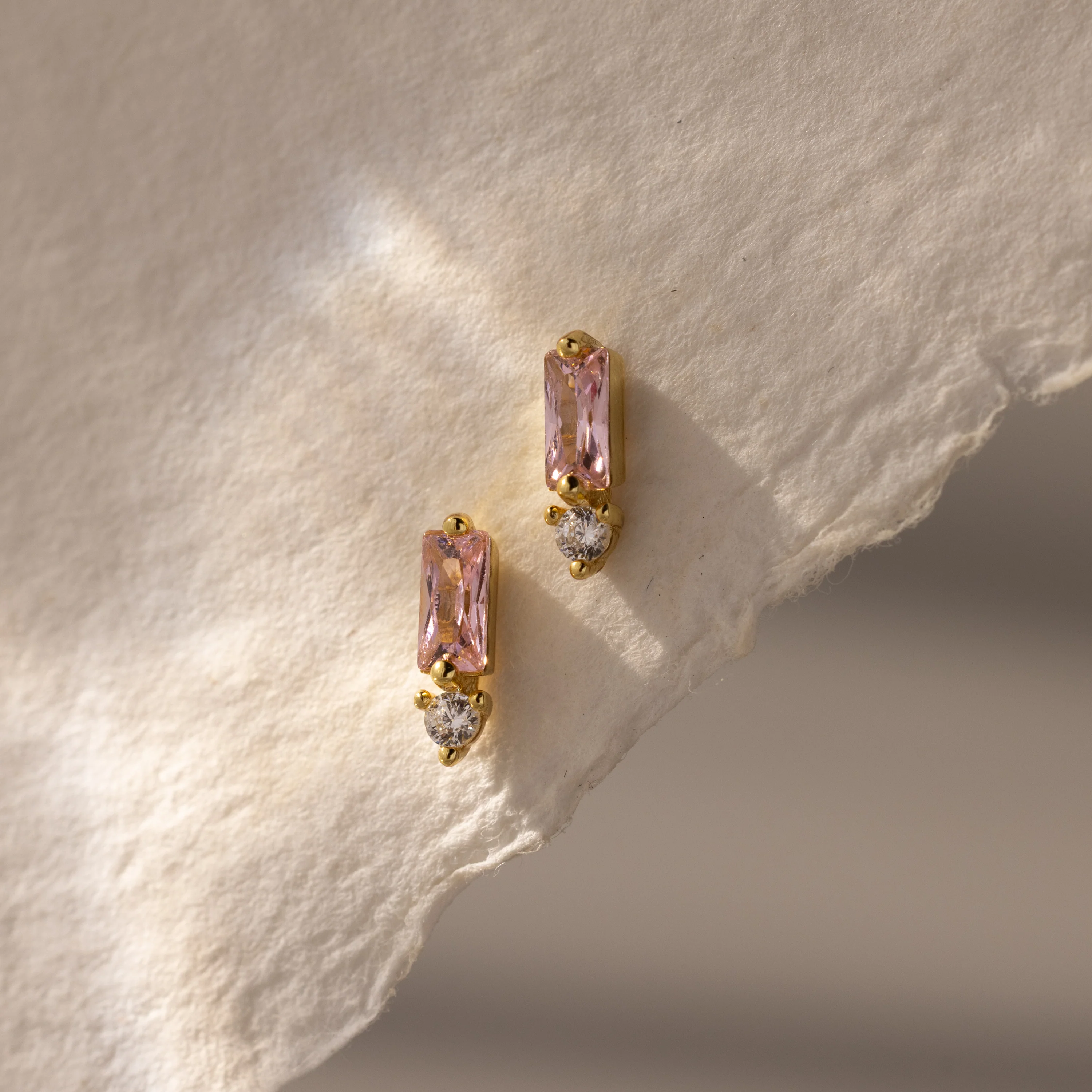 Baguette Birthstone Drop Studs - Image 9