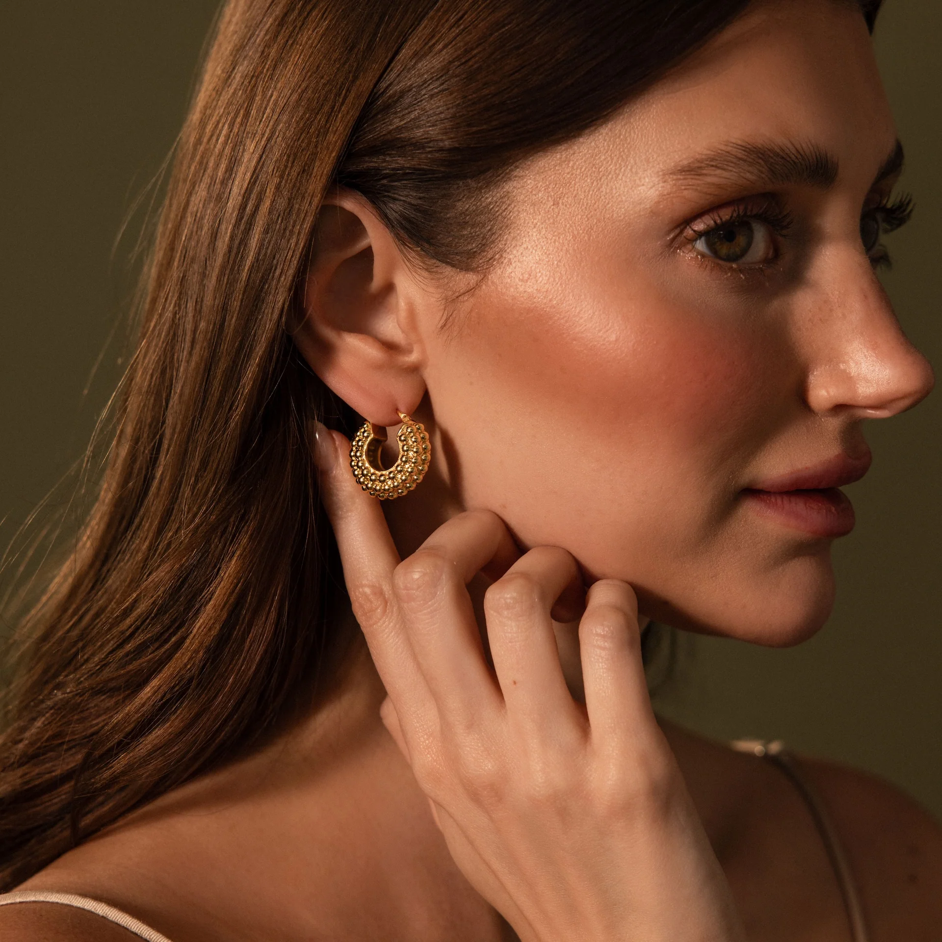 Beaded Dome Hoops - Image 8