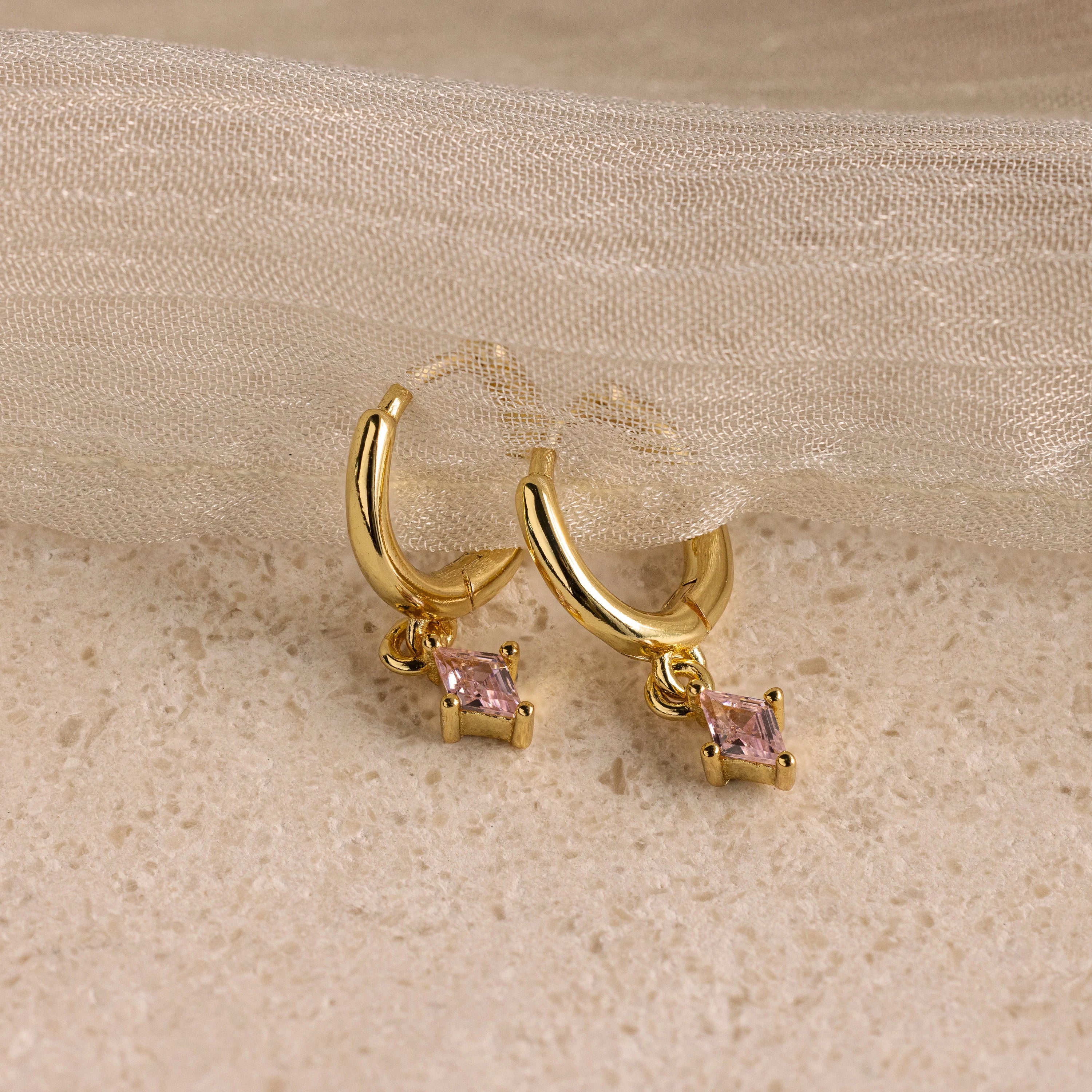Birthstone Drop Huggies - Image 3