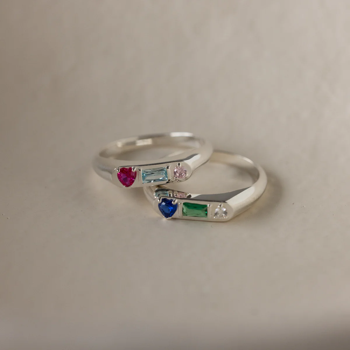 Bold Birthstone Signet Ring - Image 3