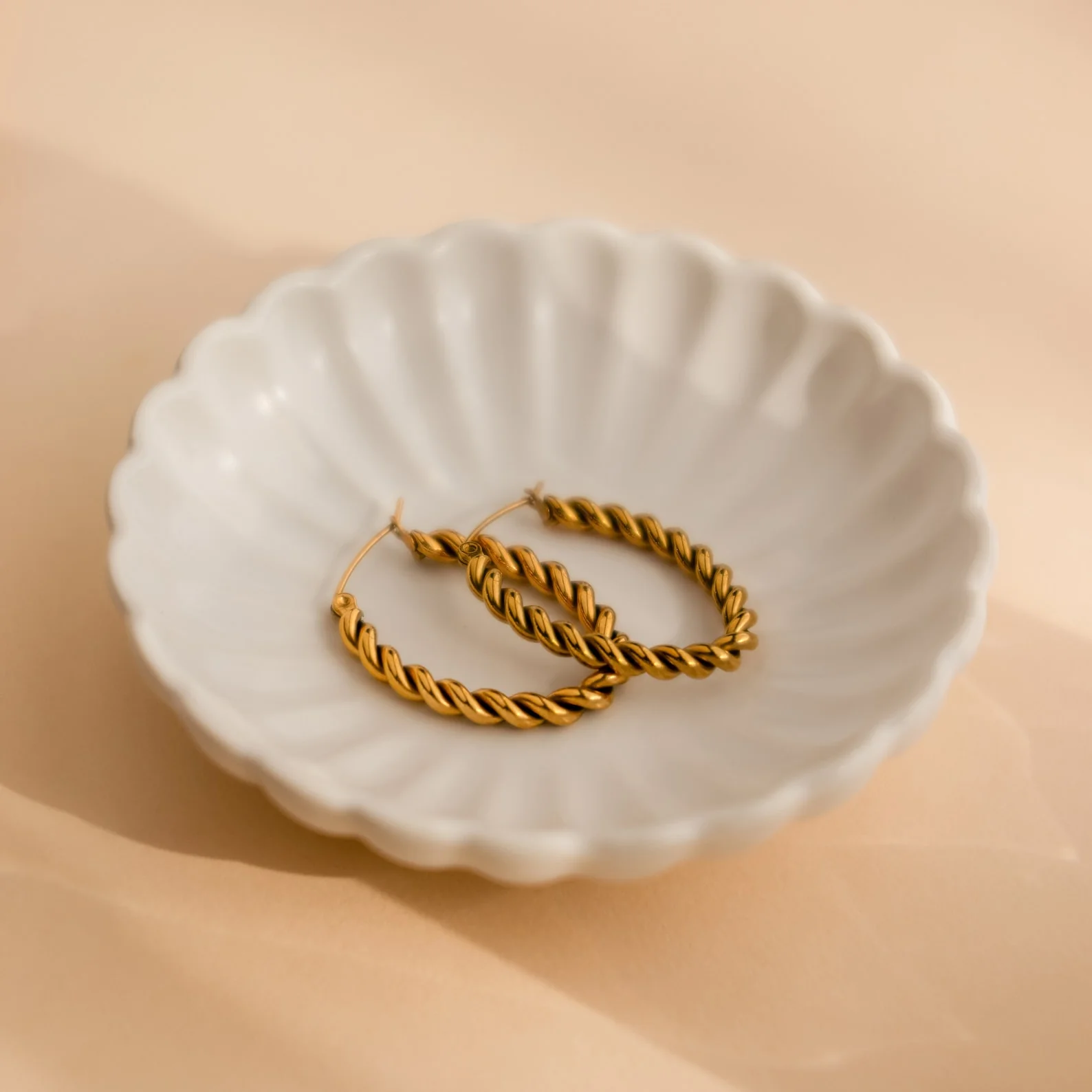 Bold Twisted Hoops - Image 4