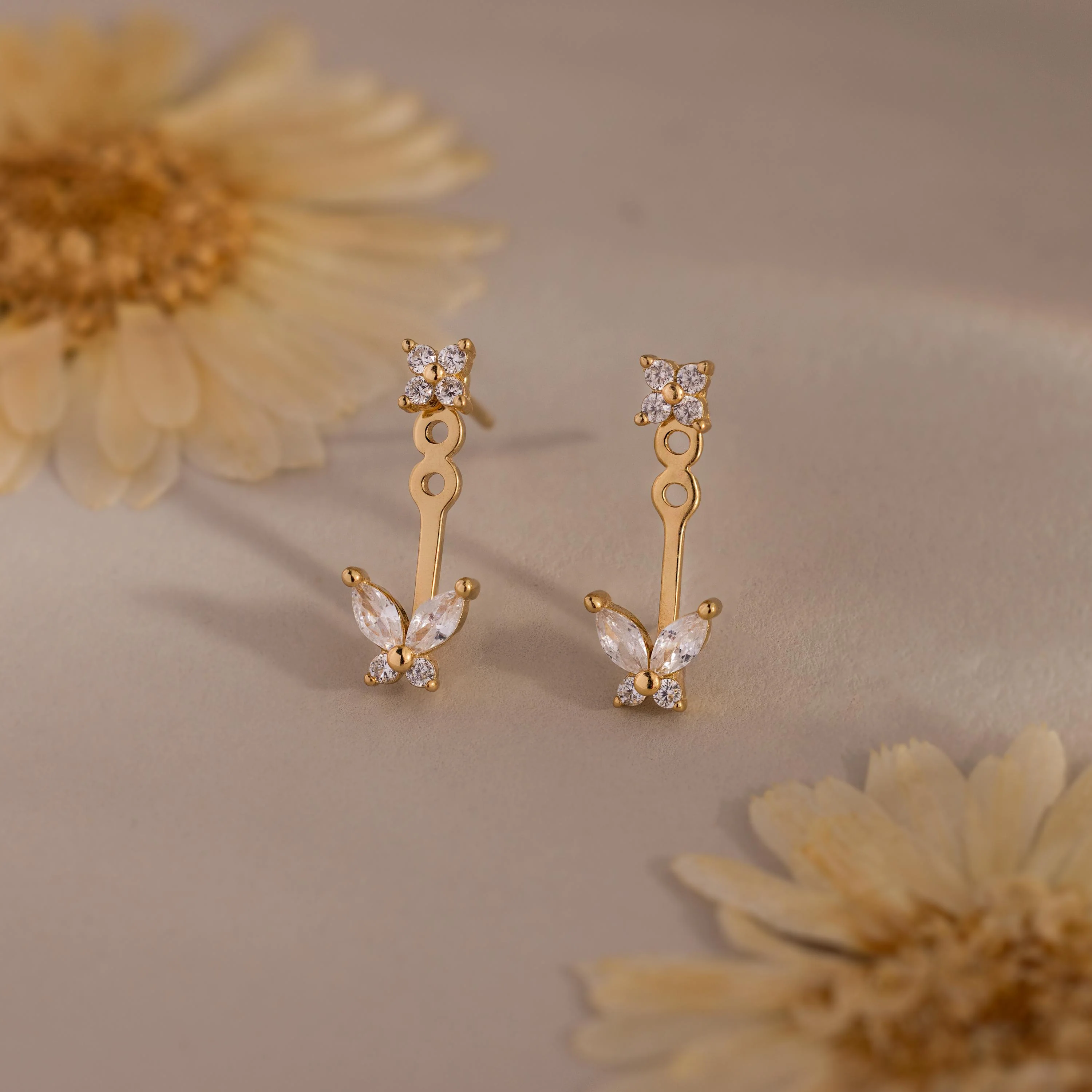 Butterfly Ear Jackets in 18K Gold - Image 5