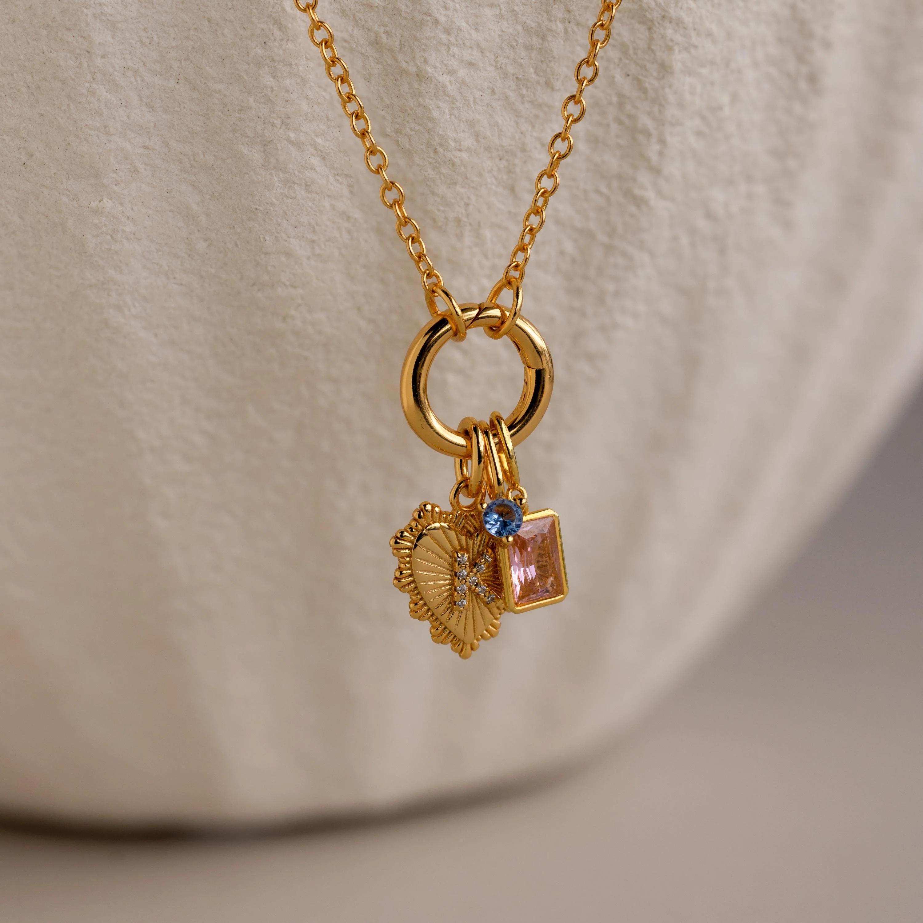 Cable Circle Charm Necklace - Image 8