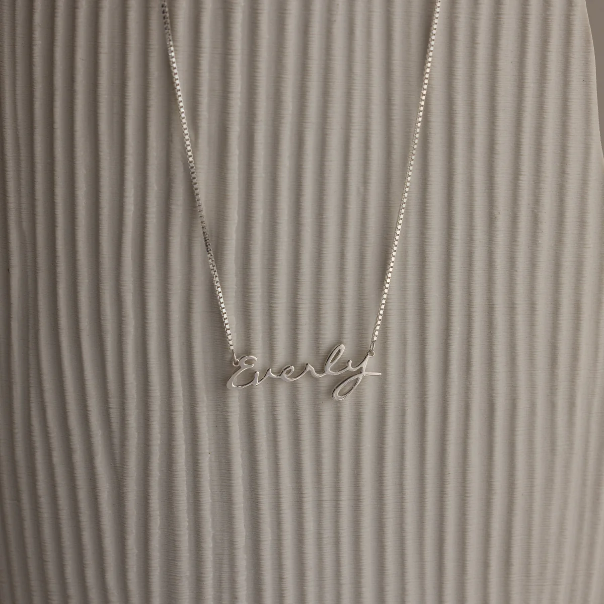 Callie Box Chain Name Necklace - Image 4