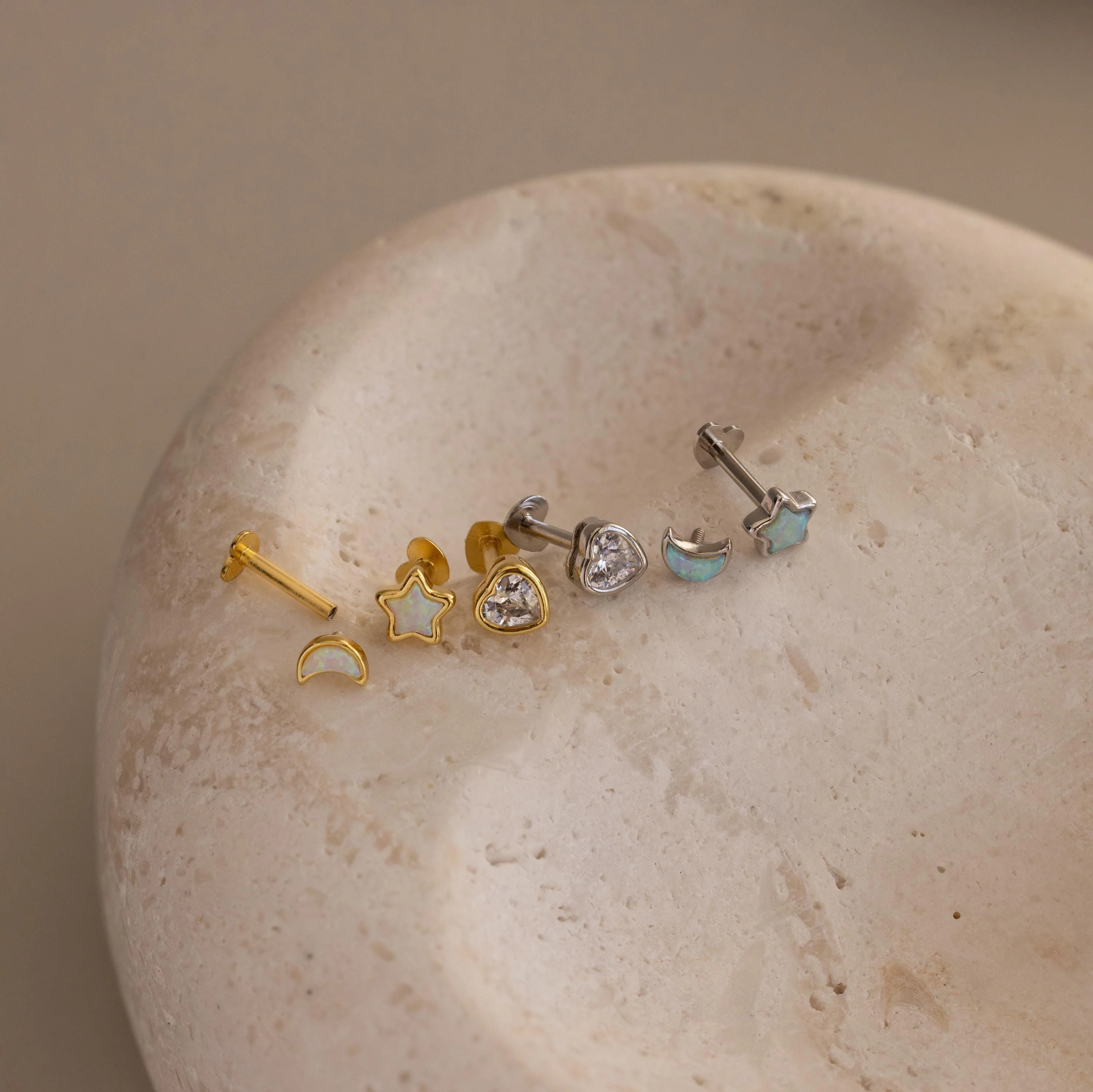 Celestial Flat Back Stud Set in Silver - Image 3