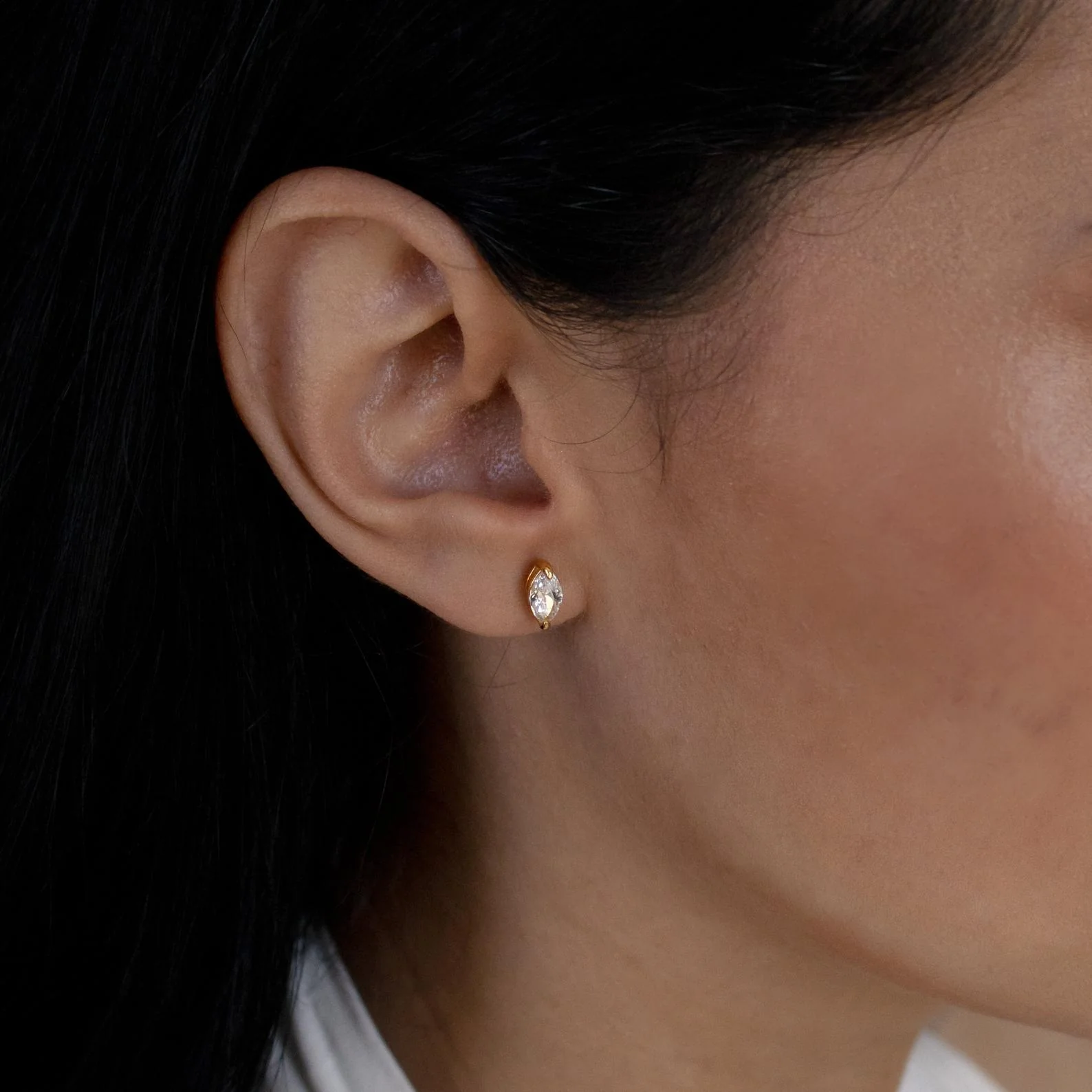 Classic Marquise Diamond Studs - Image 6