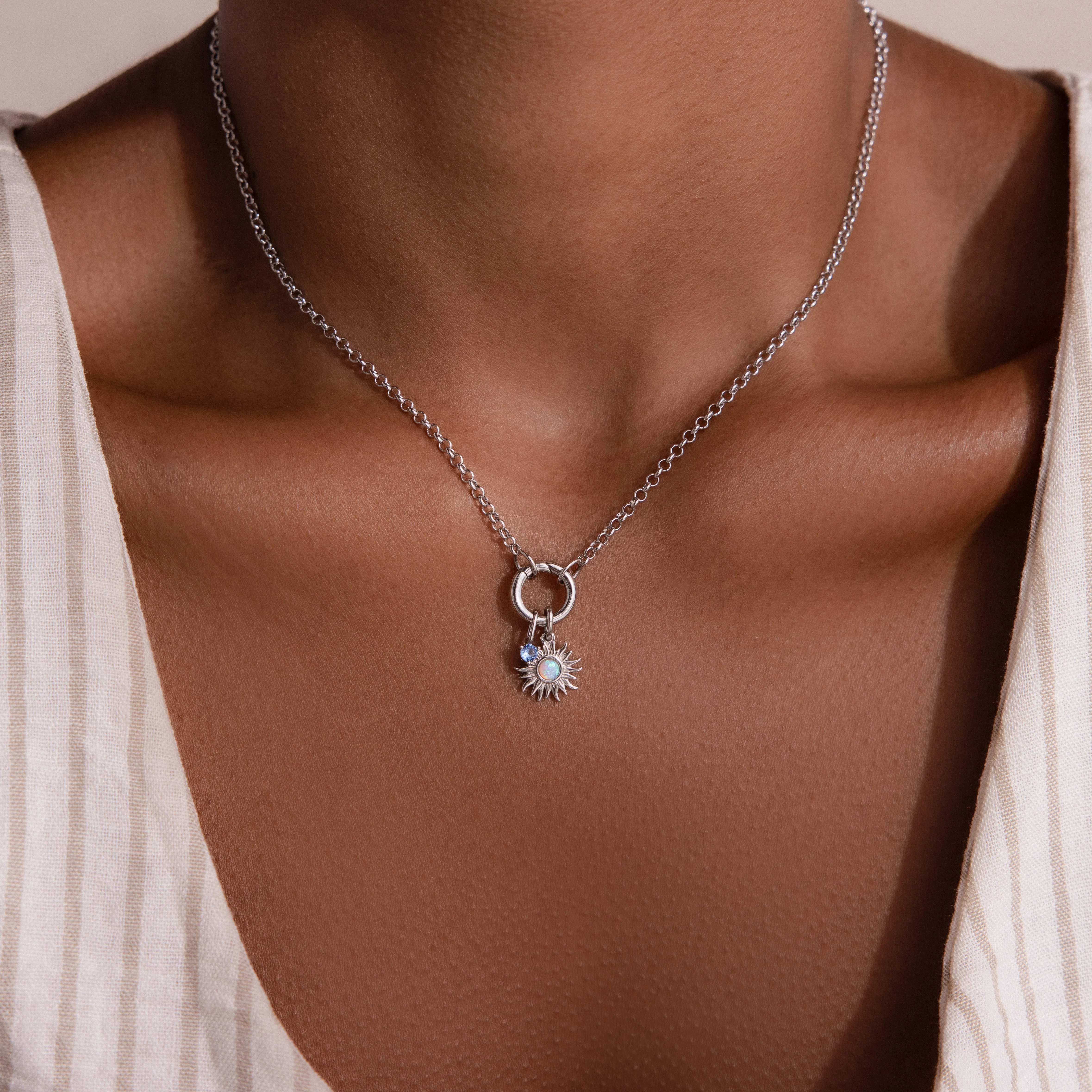 Dainty Blue Zircon Charm - Image 2