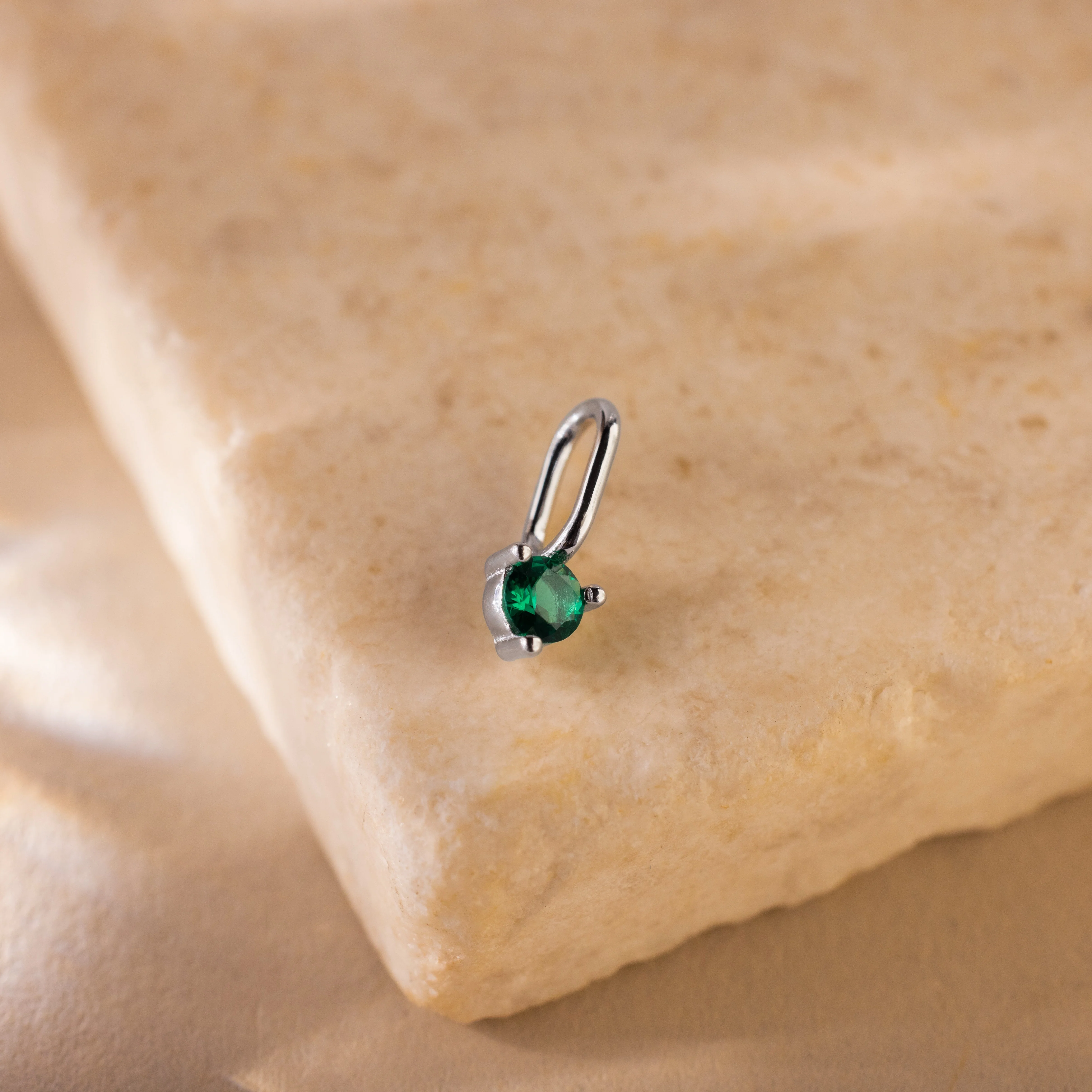 Dainty Emerald Charm