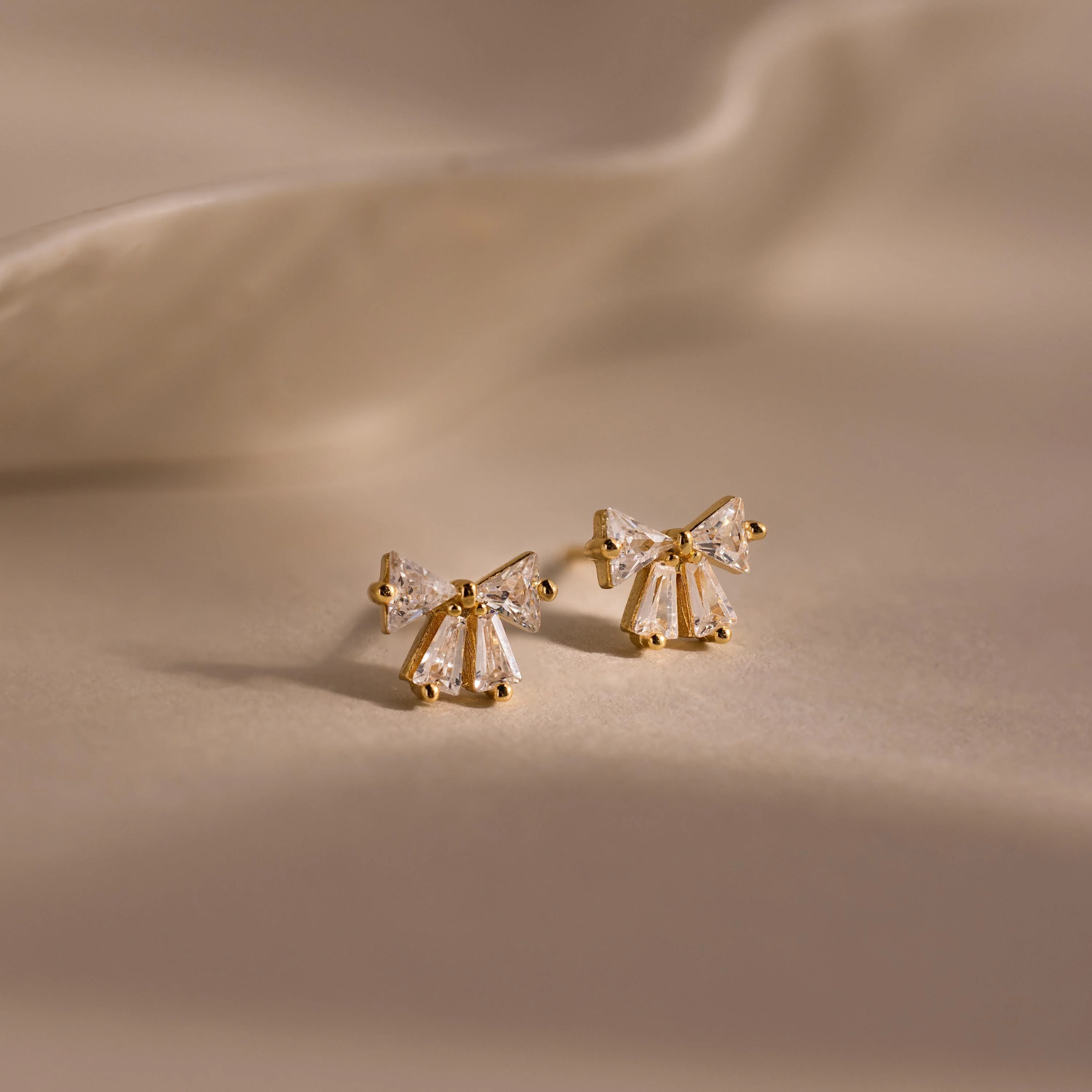 Diamond Bow Studs