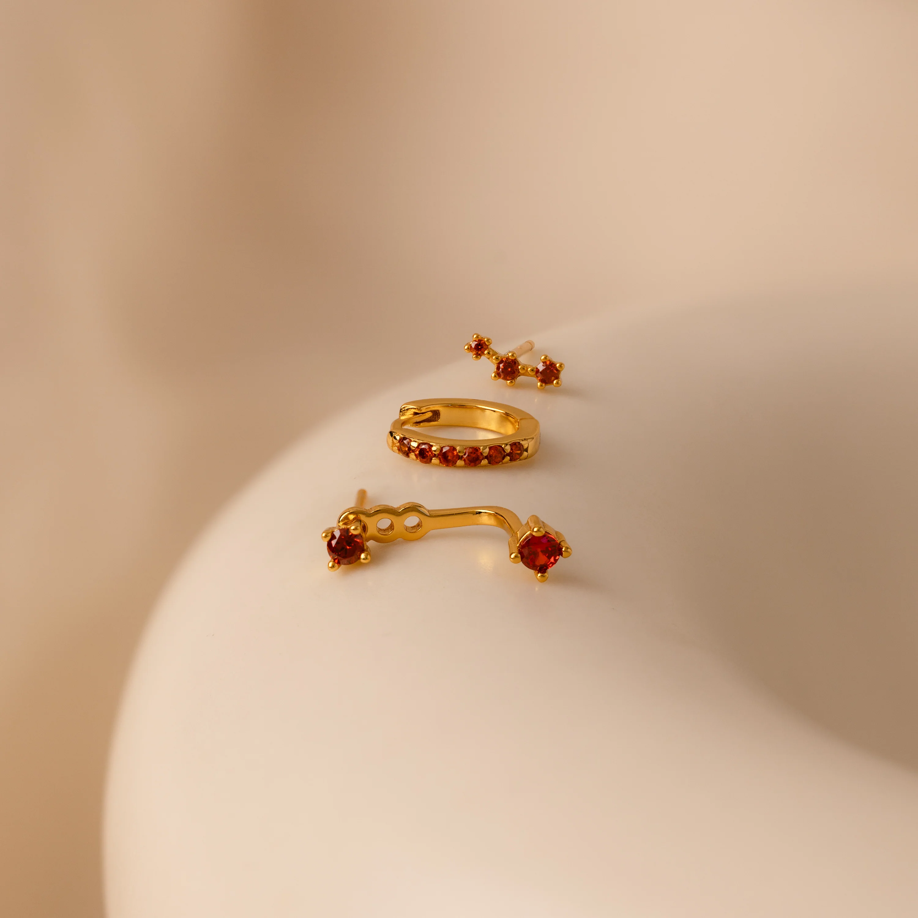 Diamond Earring Trio Set - Image 3