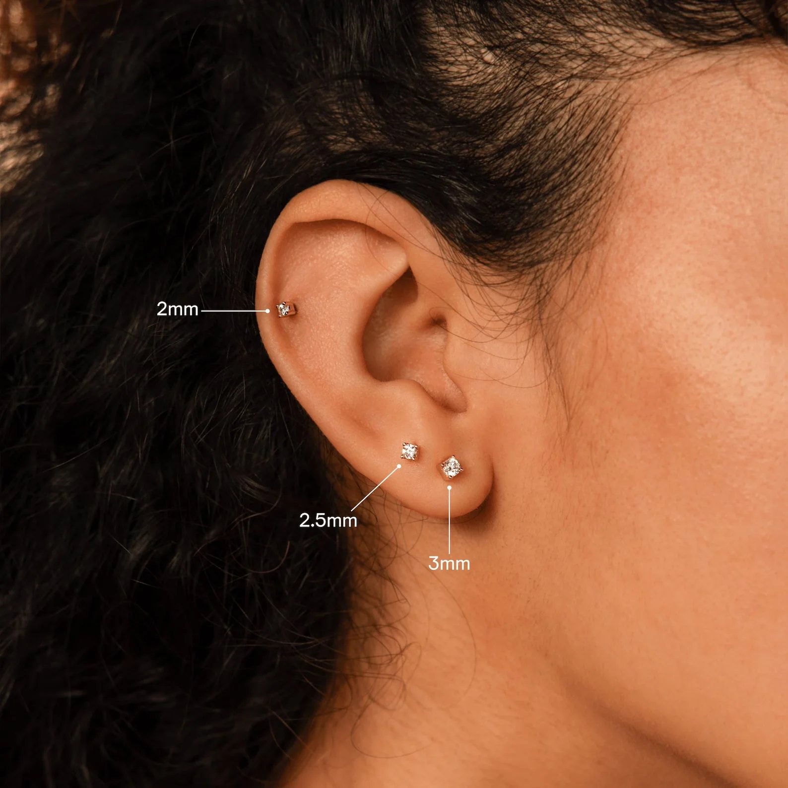 Diamond Flatback Studs Set - Image 2