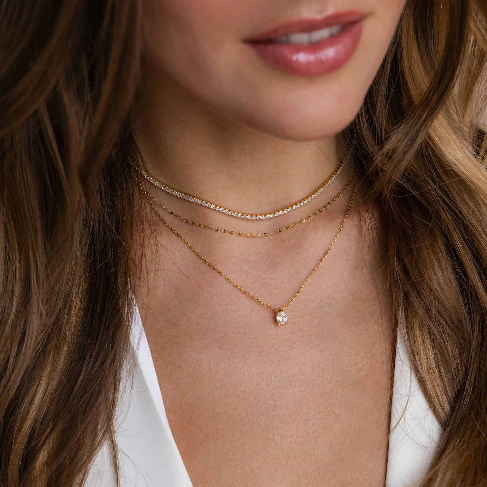 Diamond Tennis Choker Necklace - Image 7