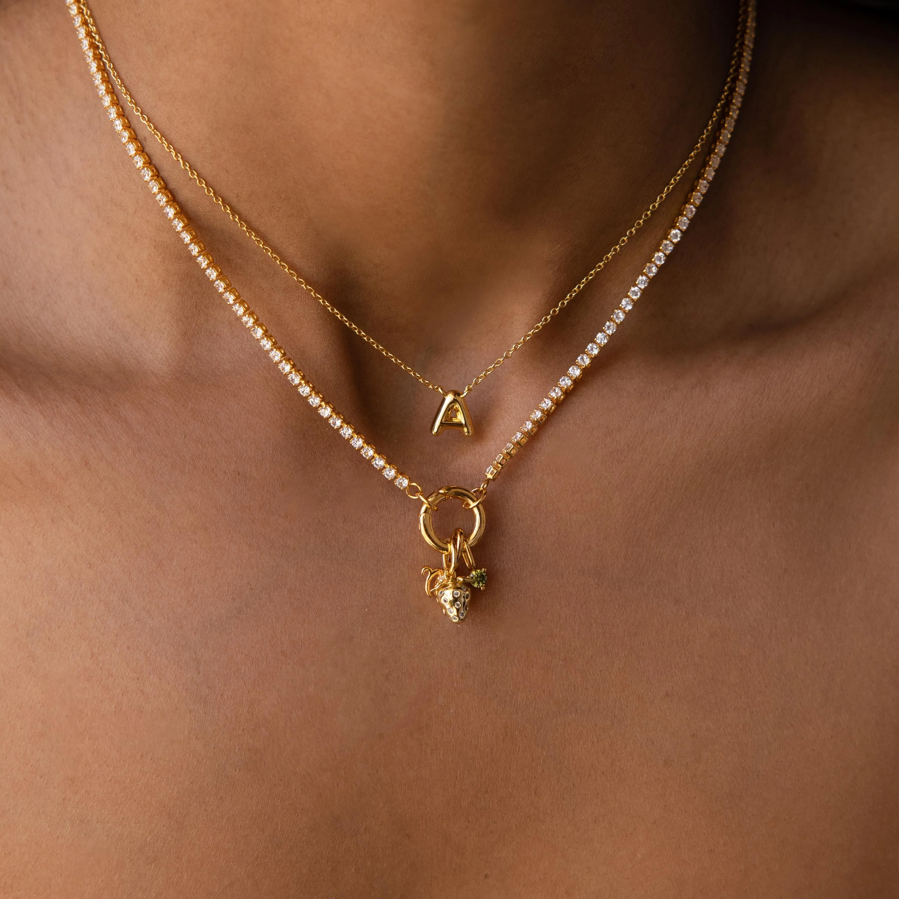 Diamond Tennis Clasp Necklace - Image 4