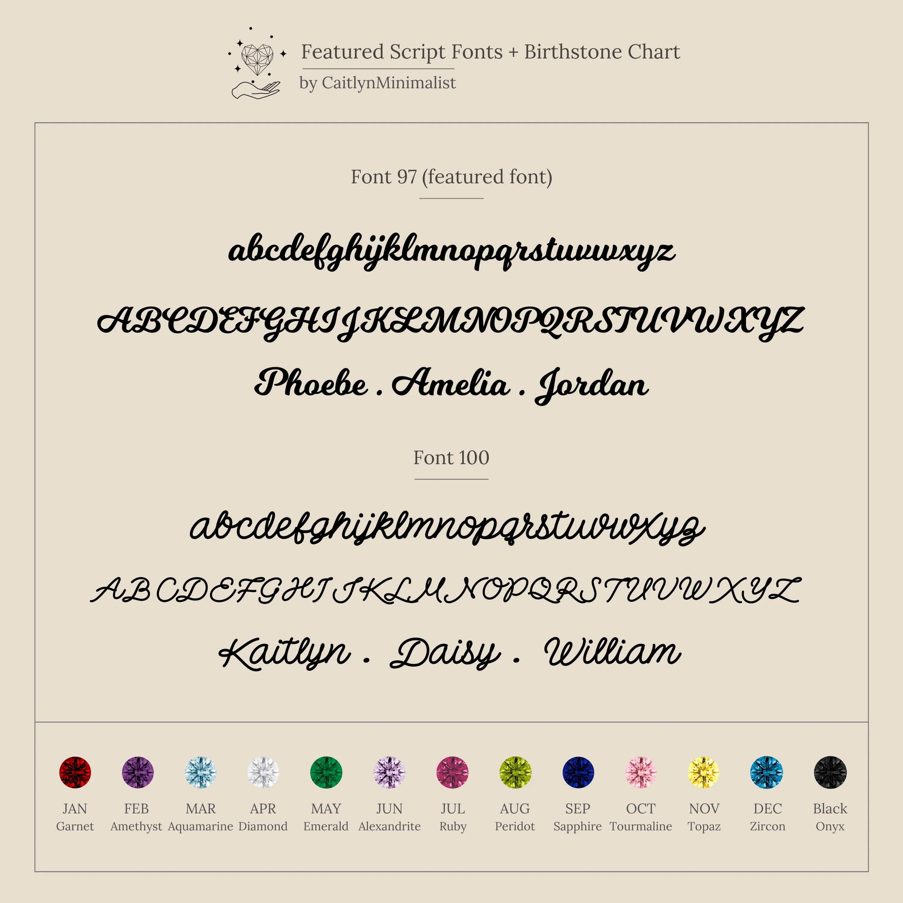 Duo Birthstone Name Necklace - Image 9