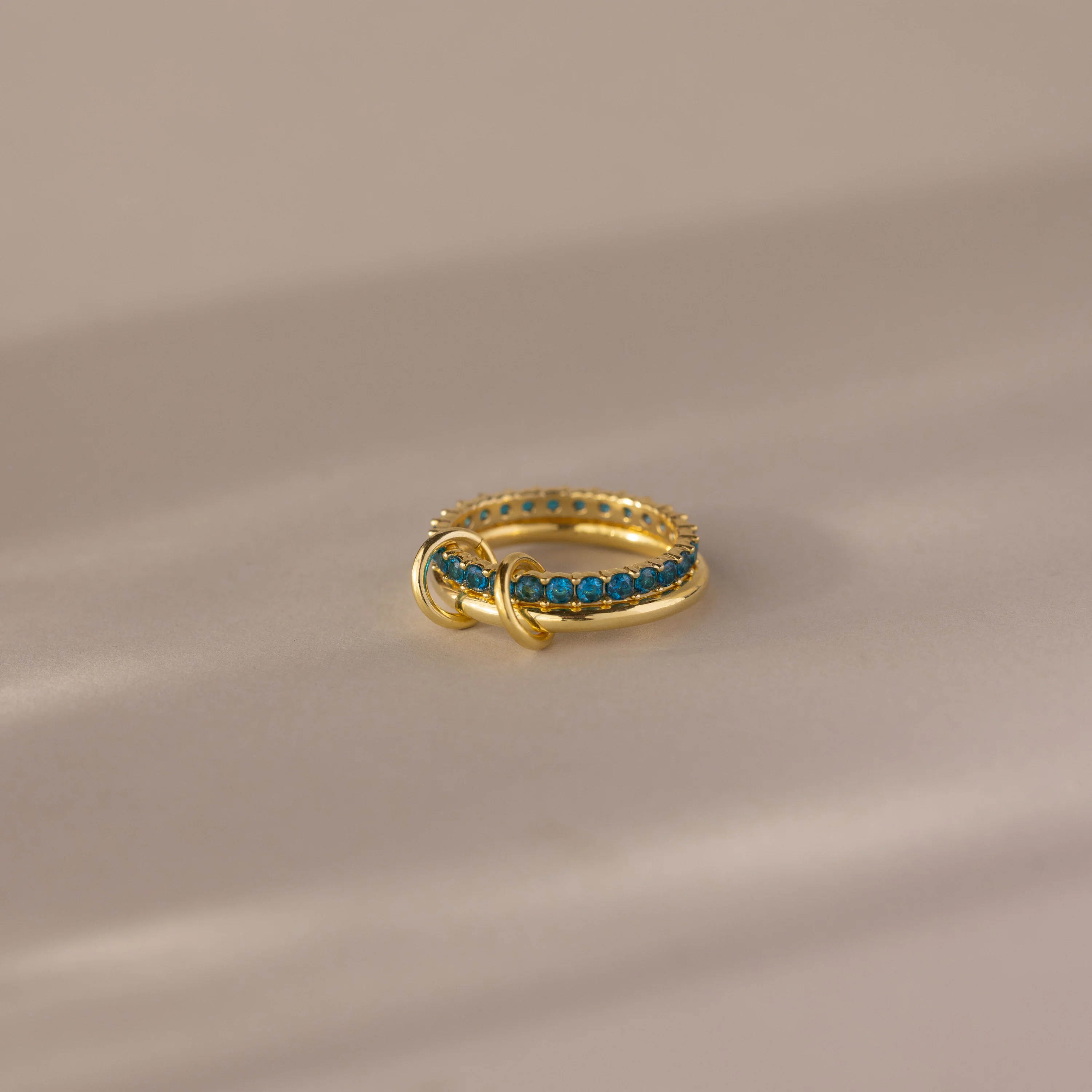 Duo Birthstone Tennis Linked Ring Set - Image 21