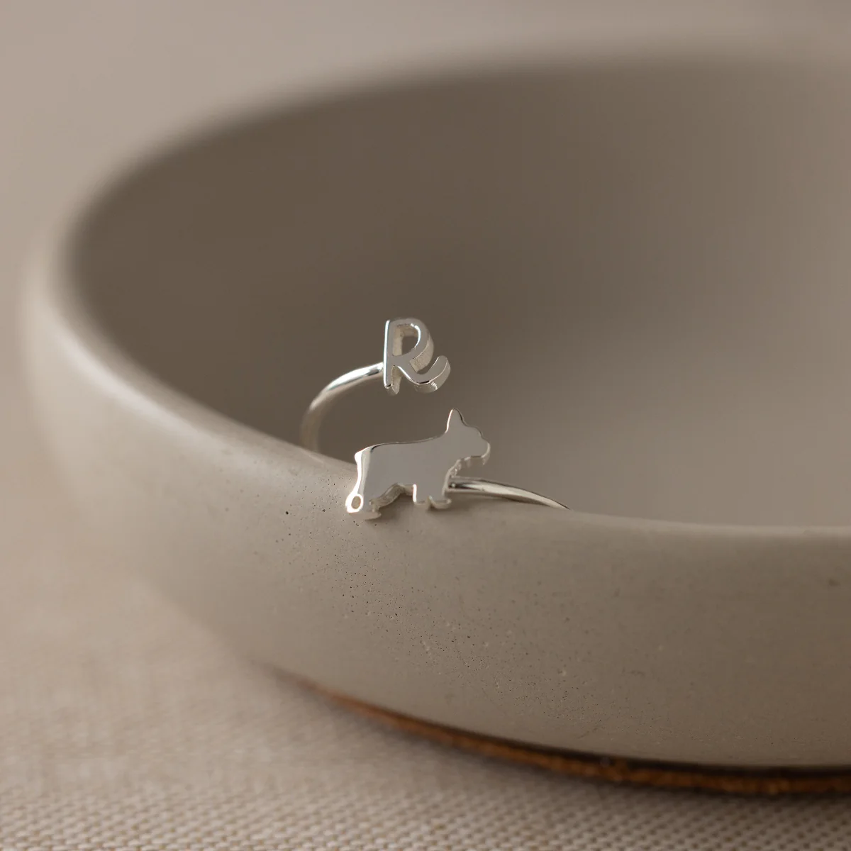 Duo Pet Initial Wrap Ring - Image 5