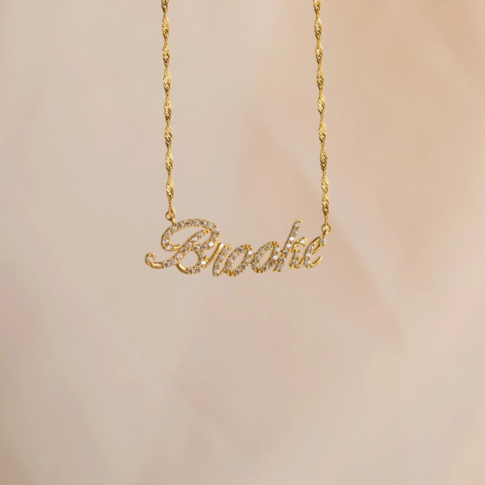Elegant Pave Name Necklace - Image 2