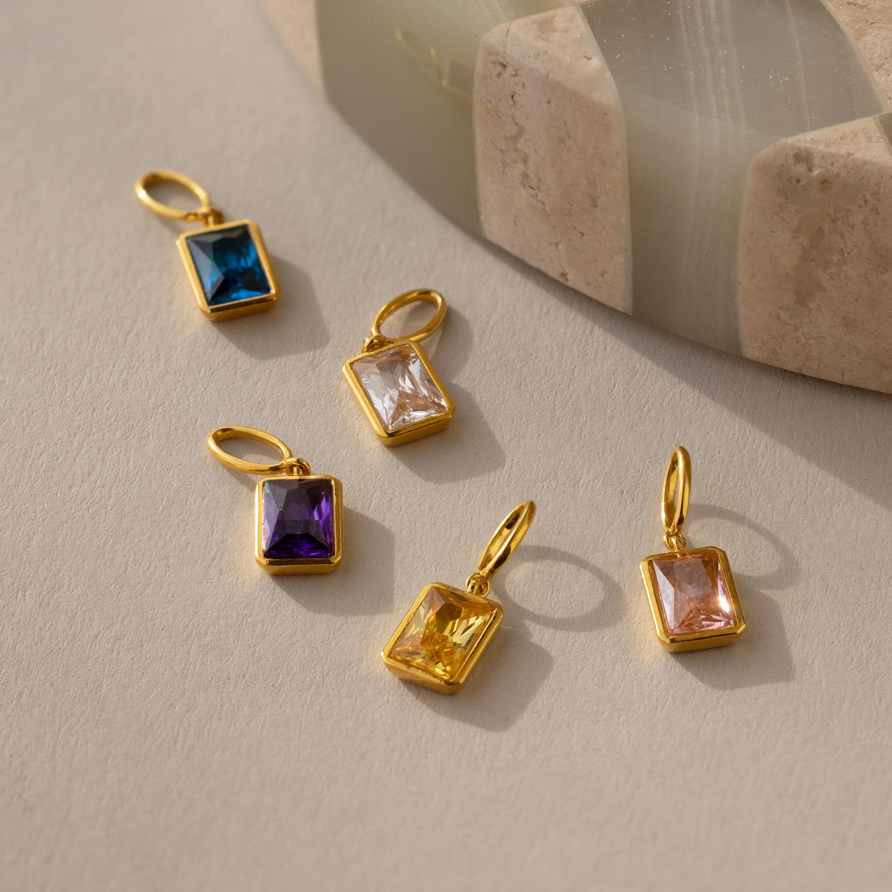 Emerald Cut Emerald Charm - Image 4
