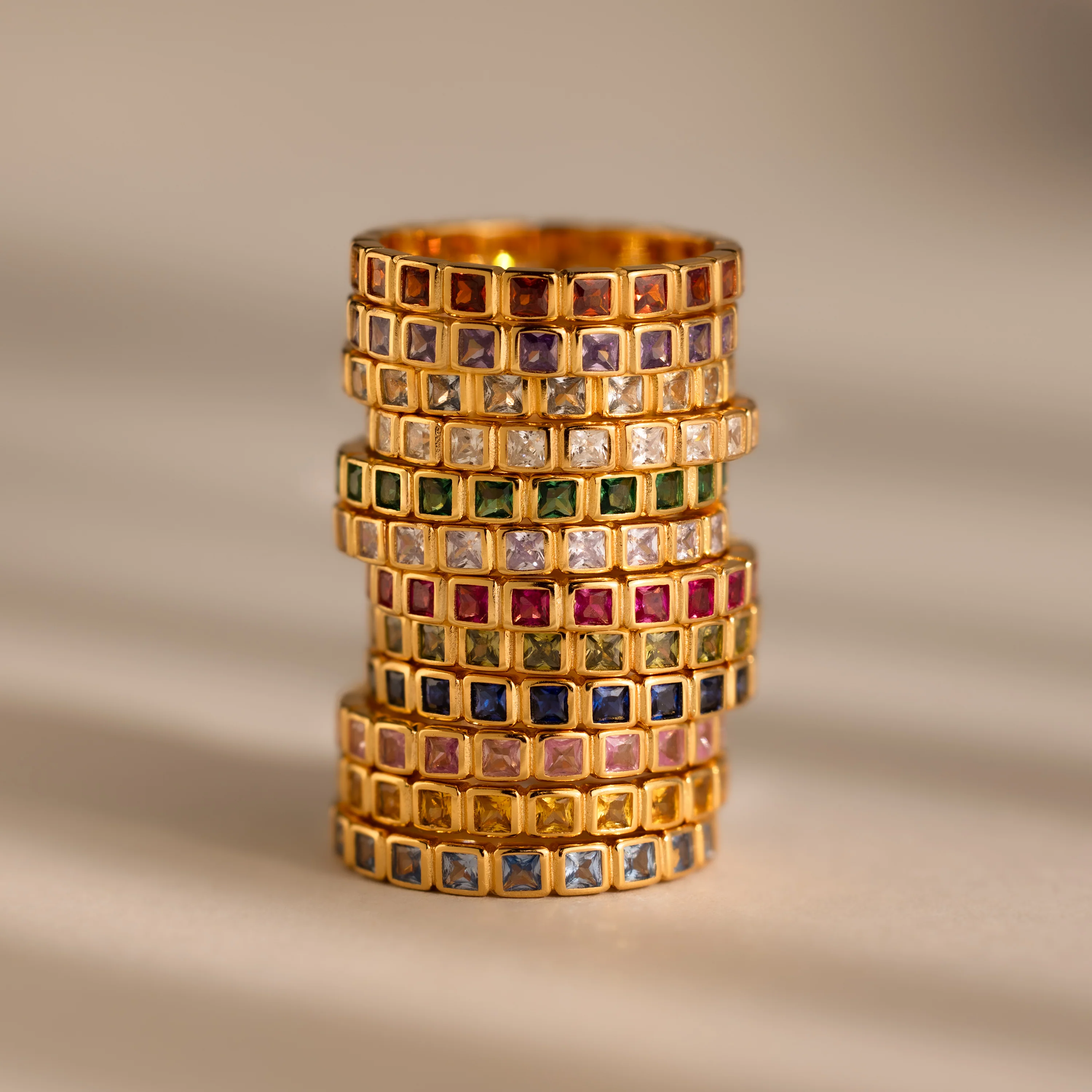 Eternity Bezel Blue Zircon Ring - Image 5