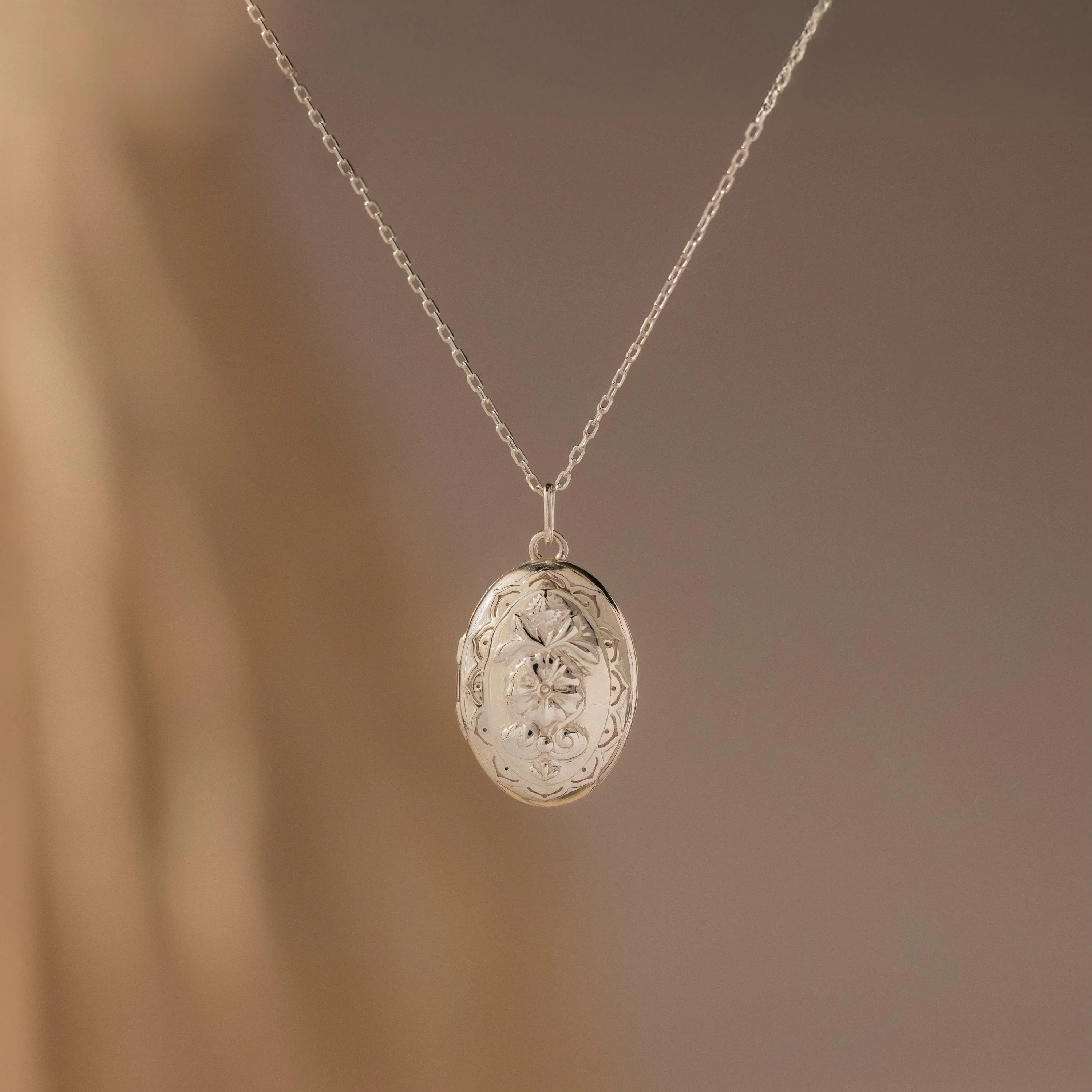 Floral Handwriting Locket Necklace - Image 2