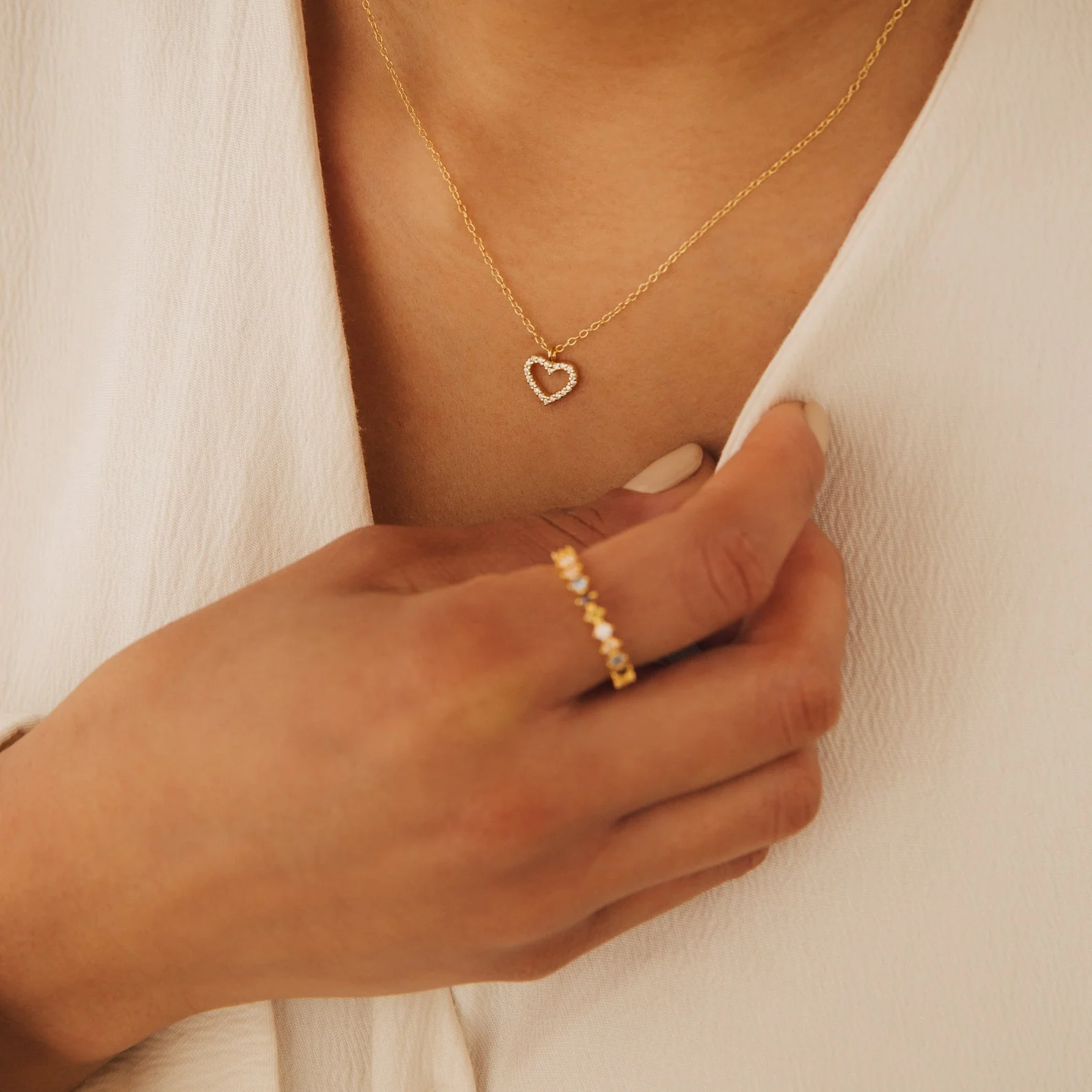 Forever Pave Heart Necklace - Image 4