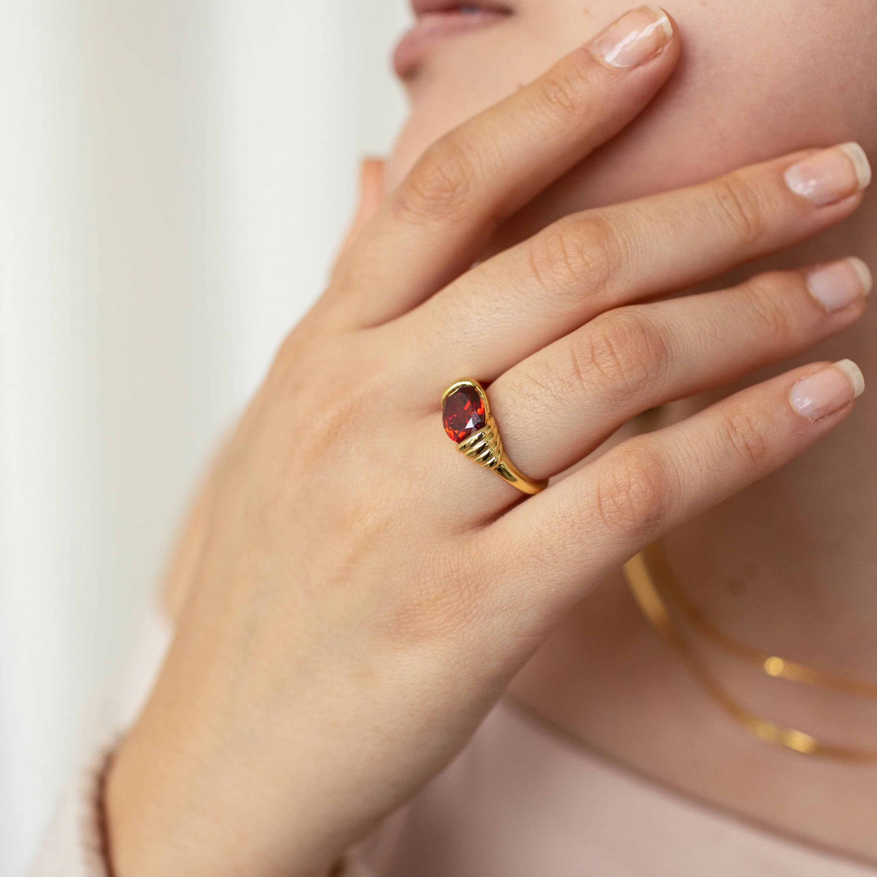 Garnet Signet Ring - Image 6