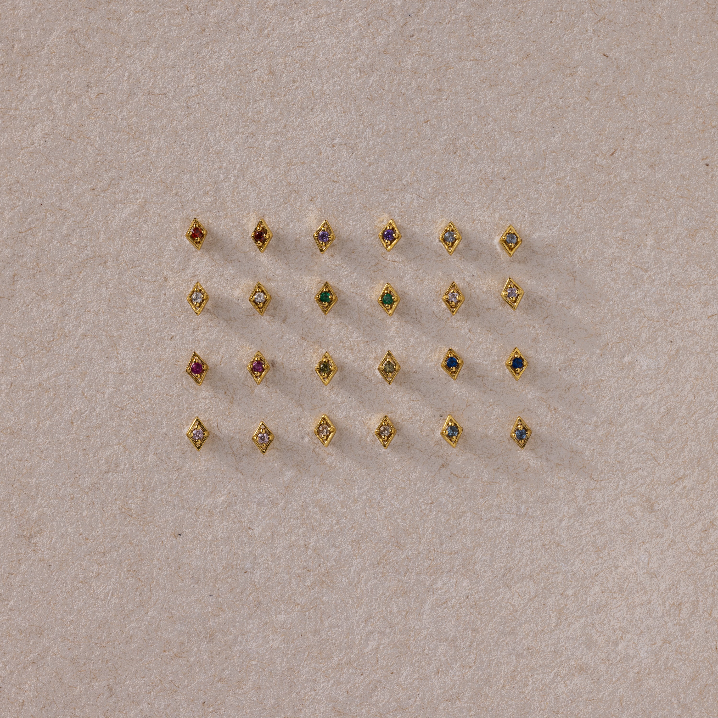 Geometric Emerald Flat Back Studs - Image 5