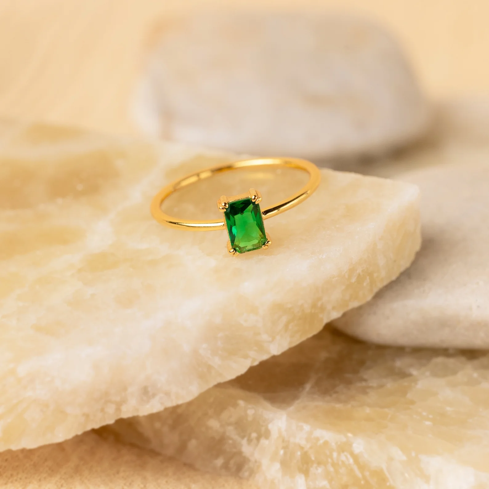 Harley Emerald Ring - Silver - Image 5