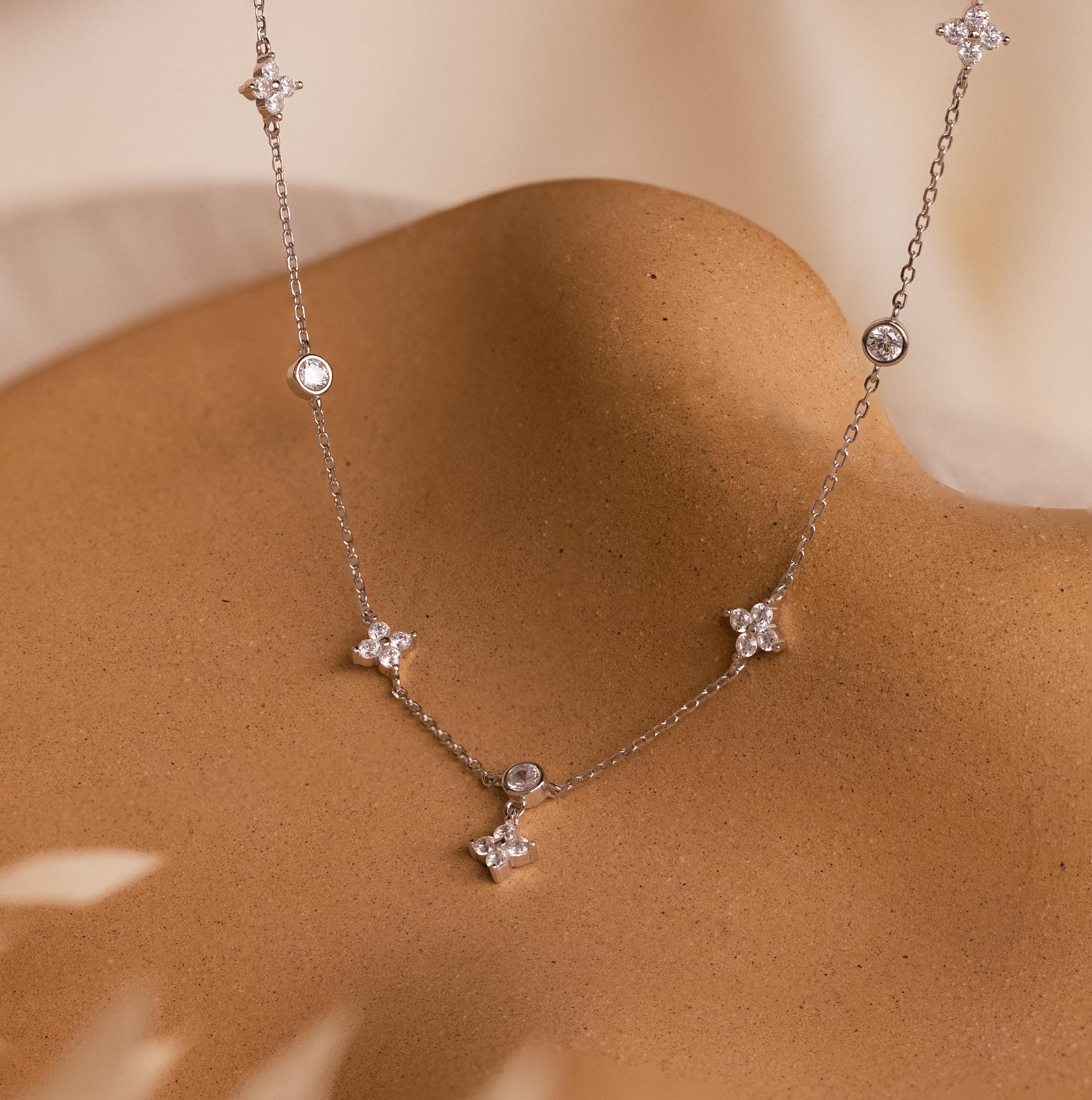 Ivy Diamond Station Necklace - Image 4