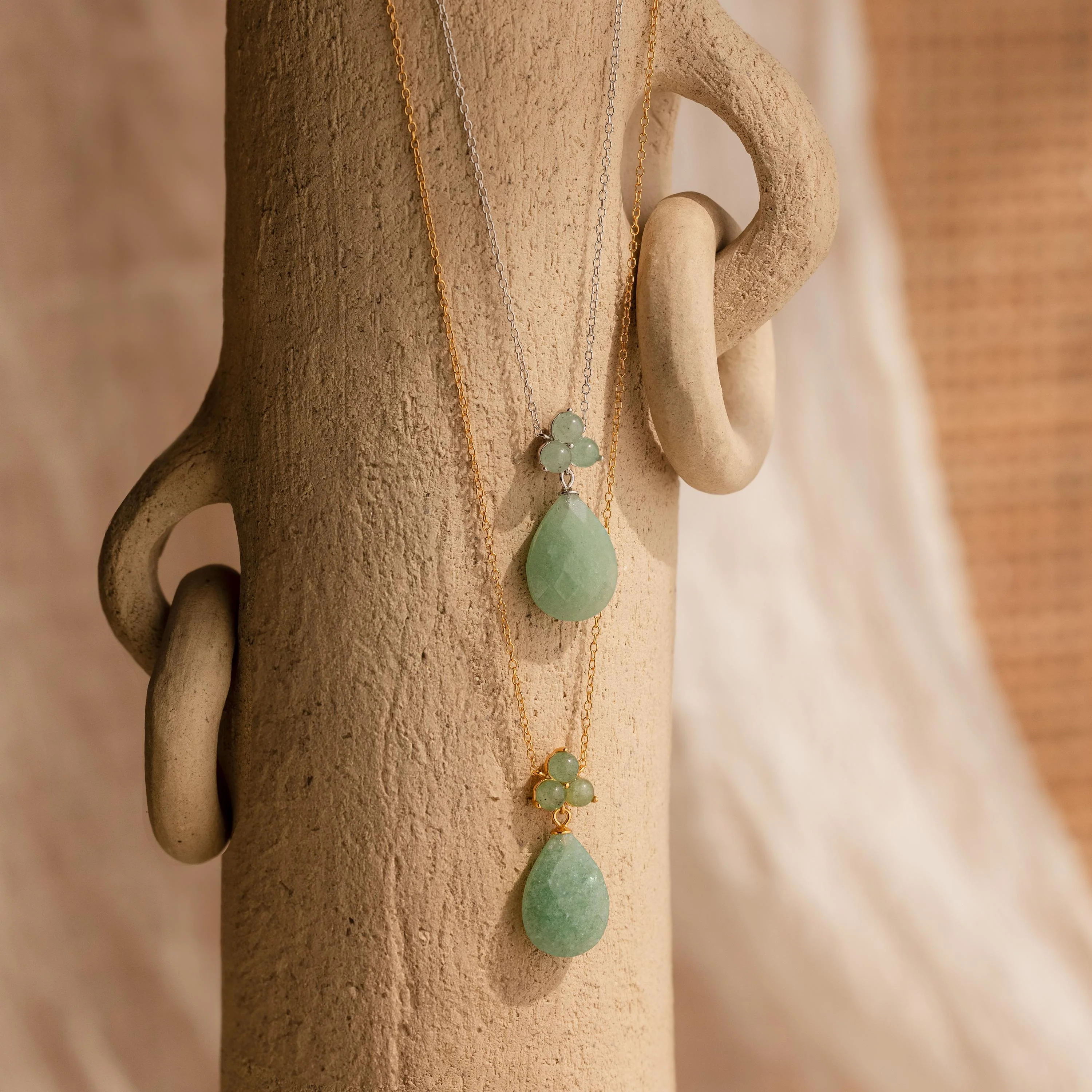 Jade Teardrop Necklace - Image 5