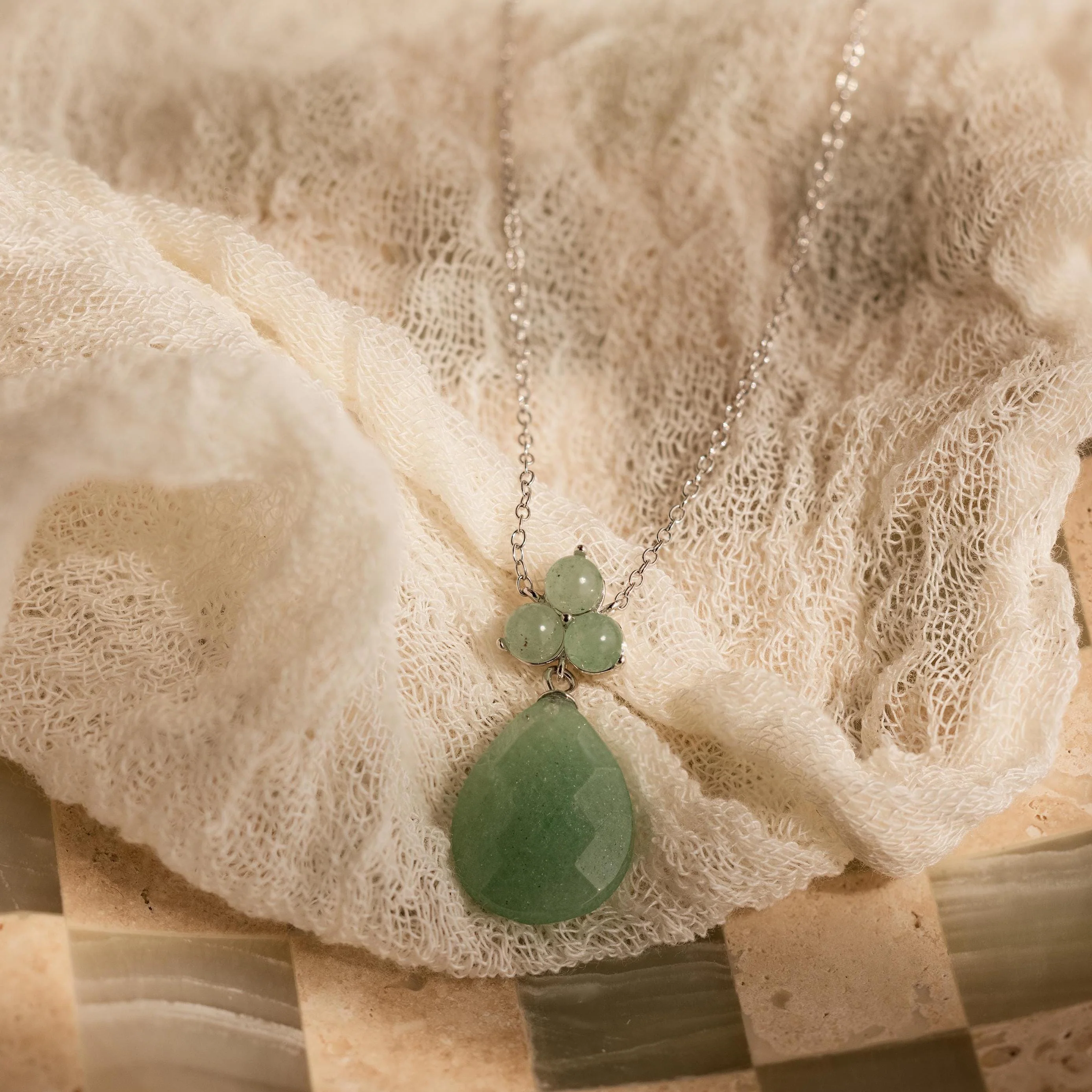 Jade Teardrop Necklace - Image 7