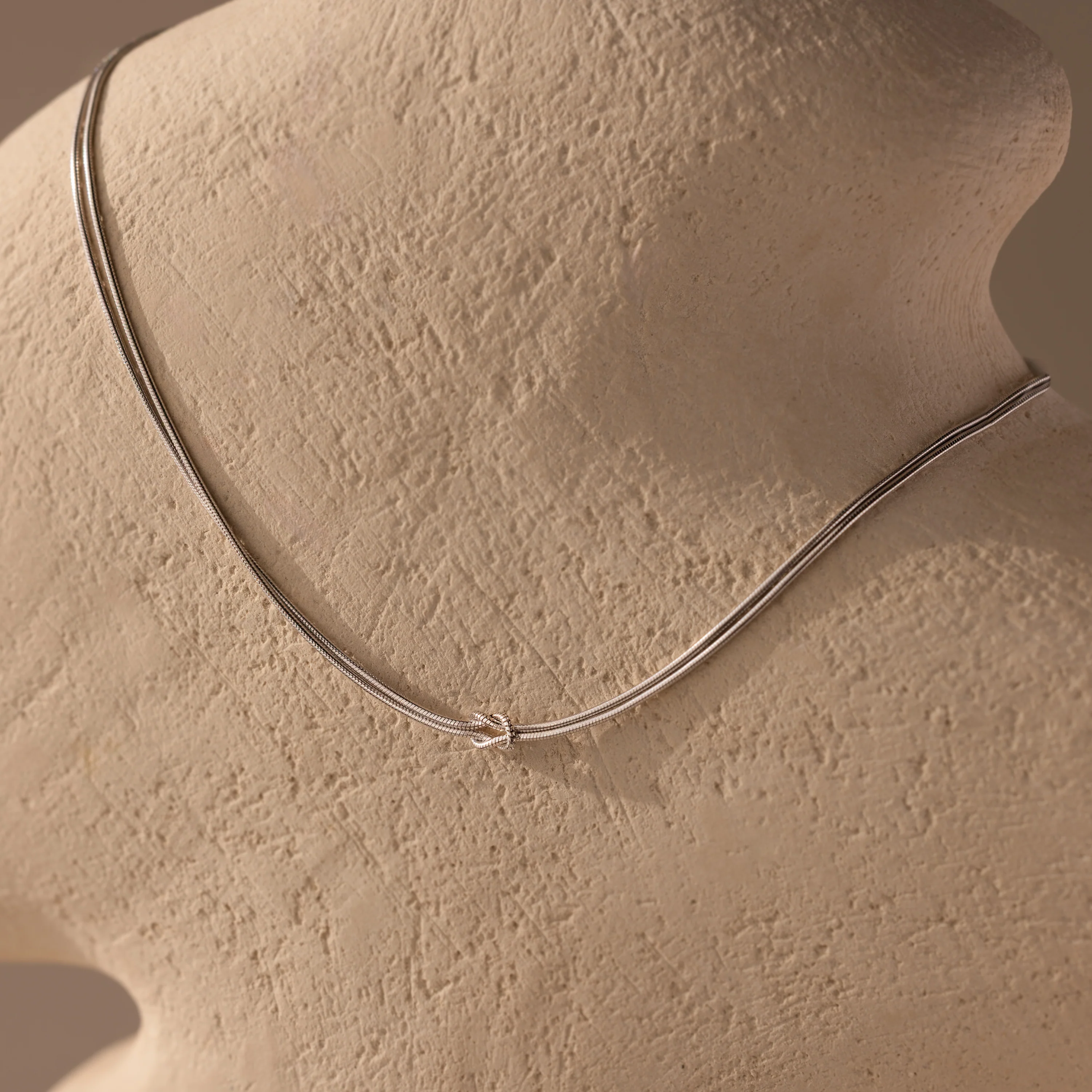 Love Knot Chain Necklace in Silver