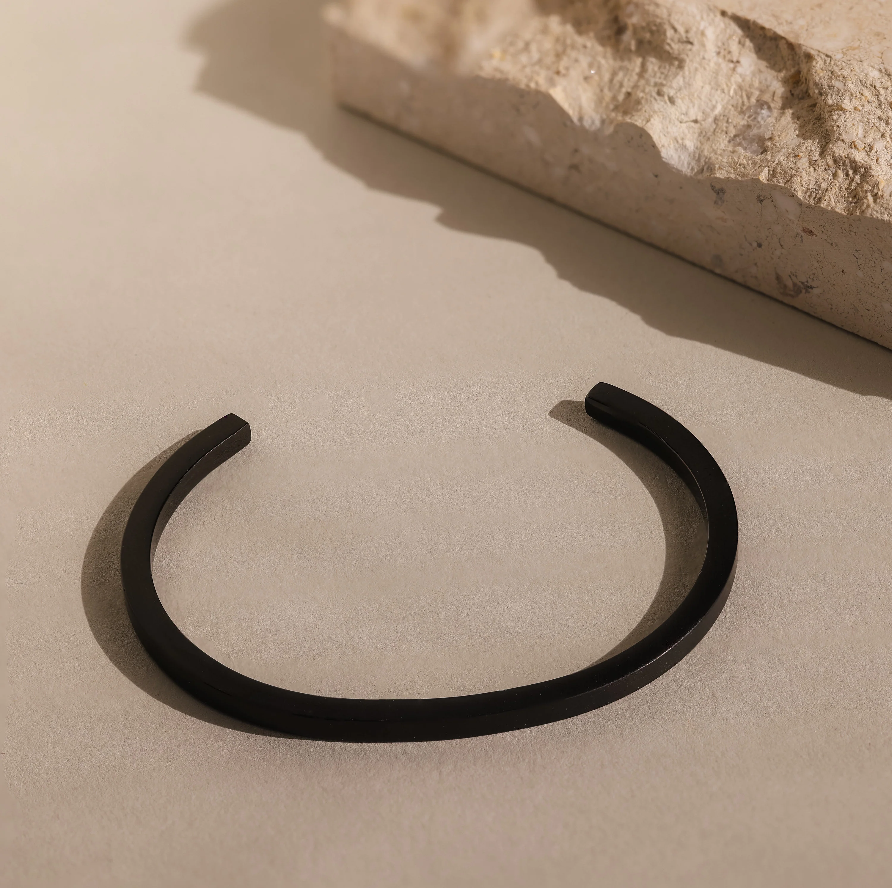 Men's Black Cuff Bracelet - Image 5