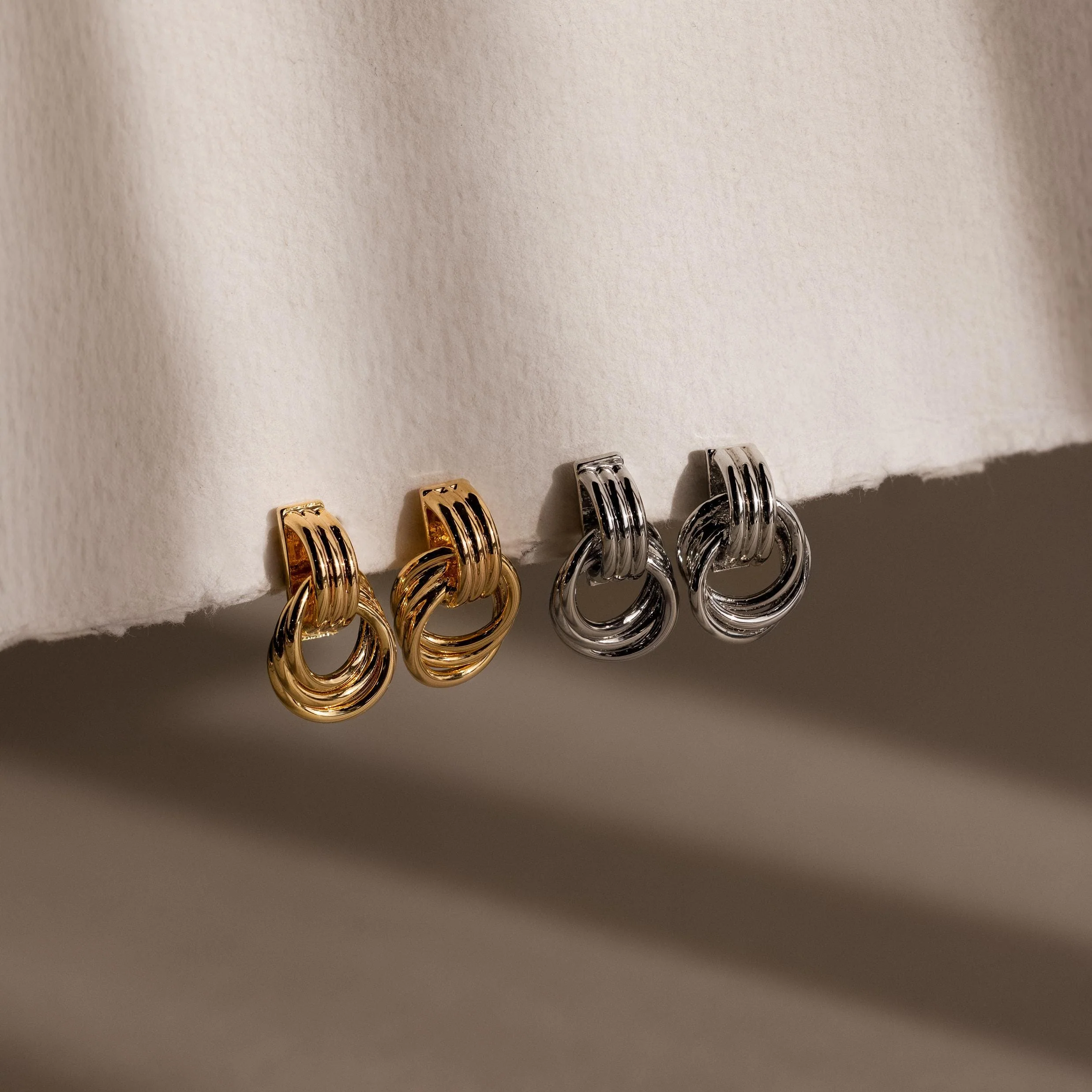 Micro Triple Knot Earrings - Image 3