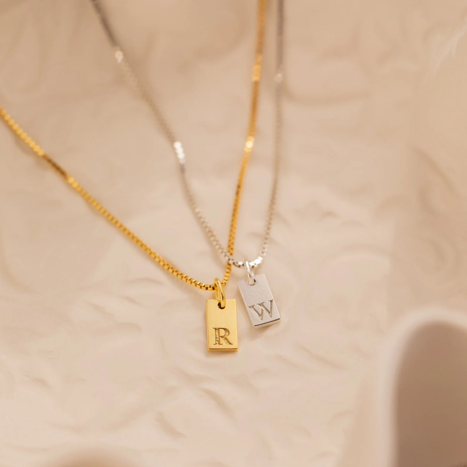 Mini Initial Tag Necklace - Image 6