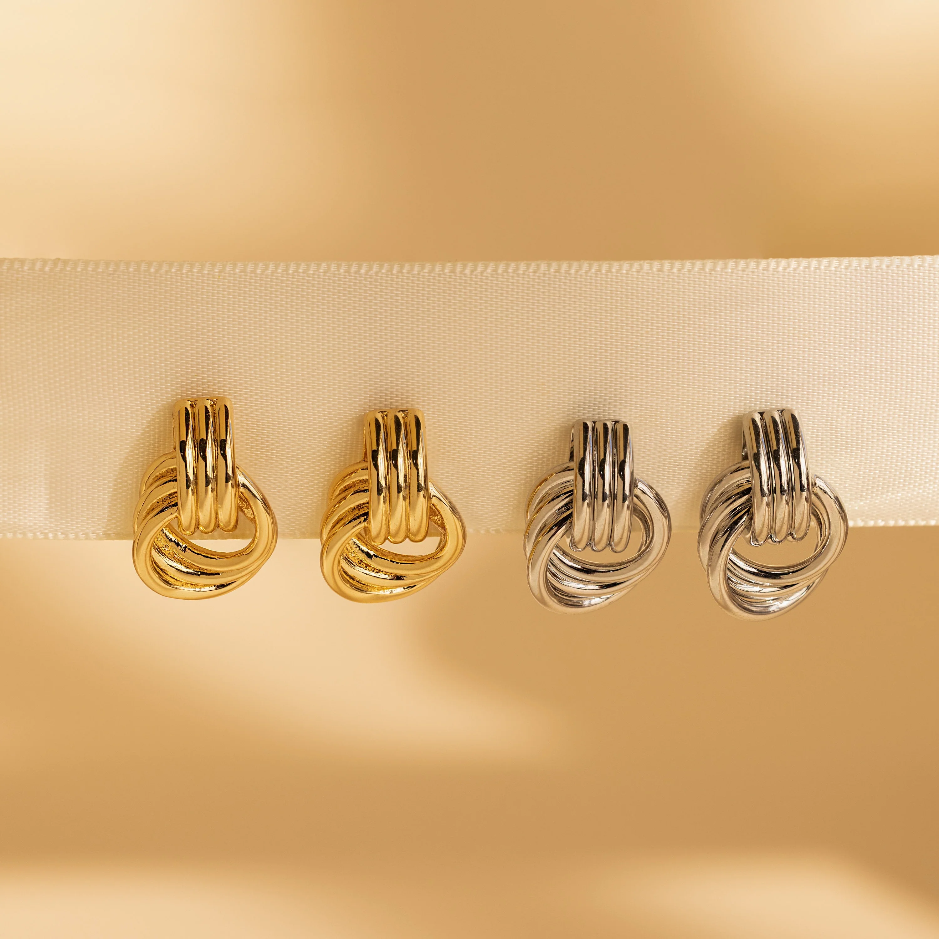 Mini Triple Knot Earrings - Image 3