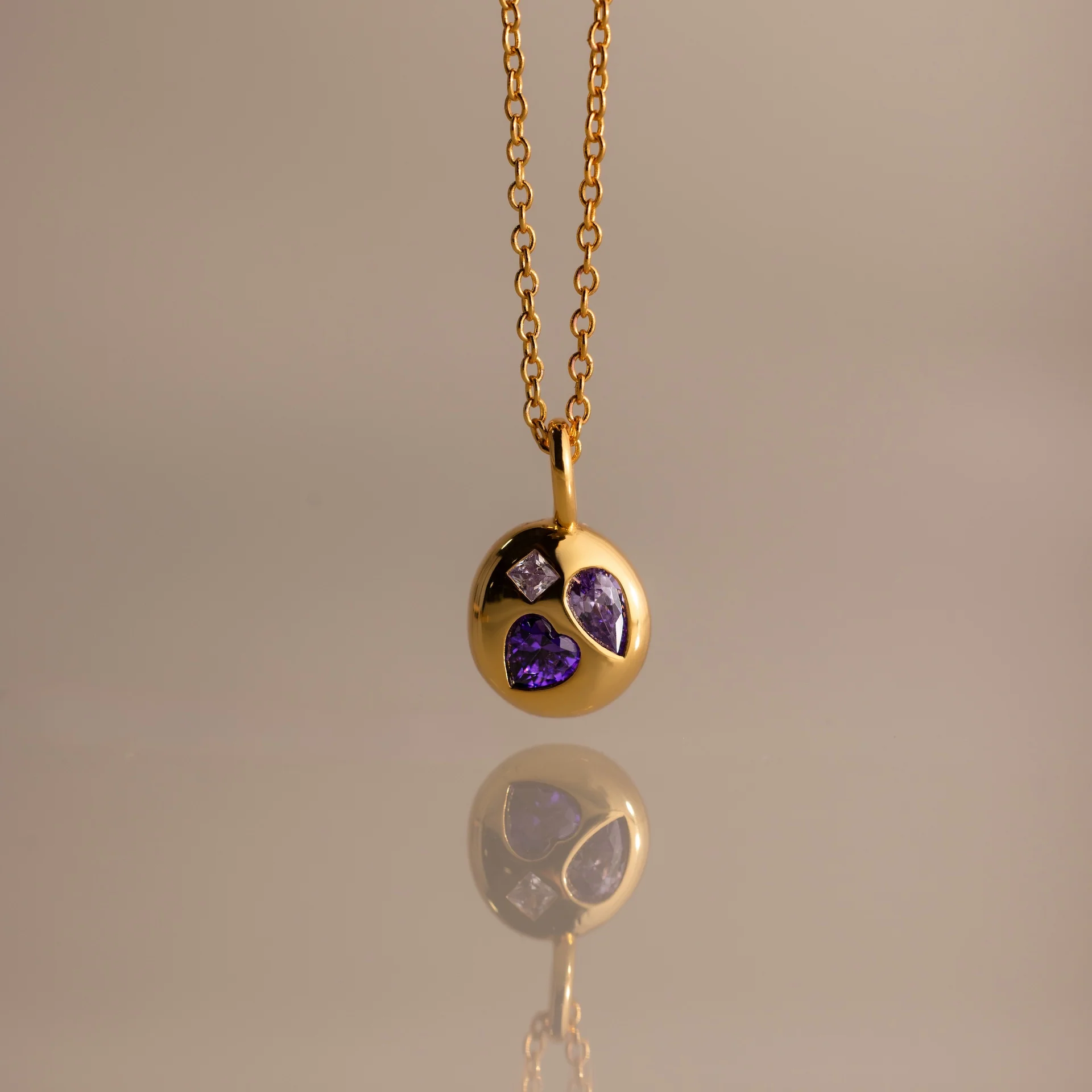 Mixed Alexandrite Capsule Necklace