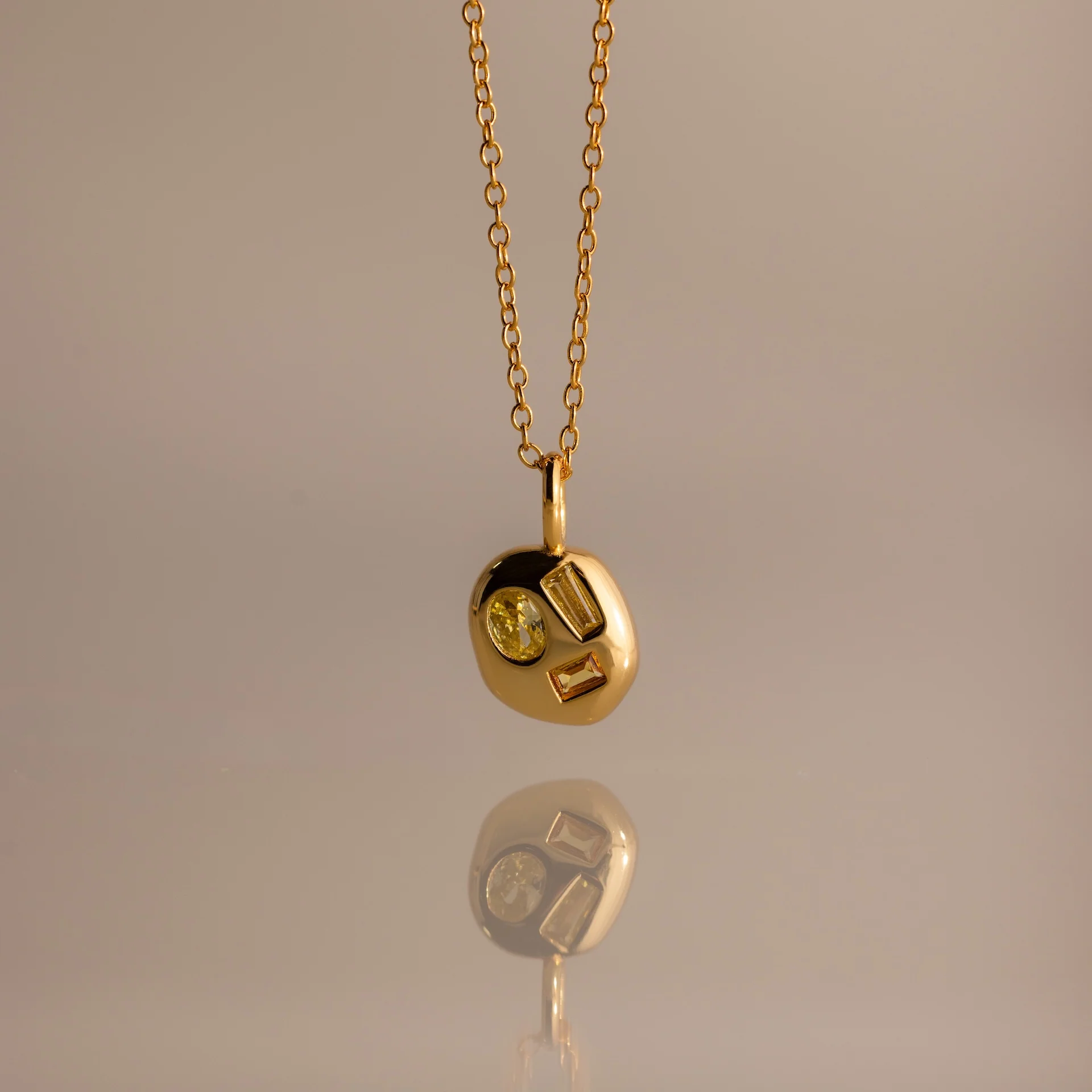 Mixed Topaz Capsule Necklace