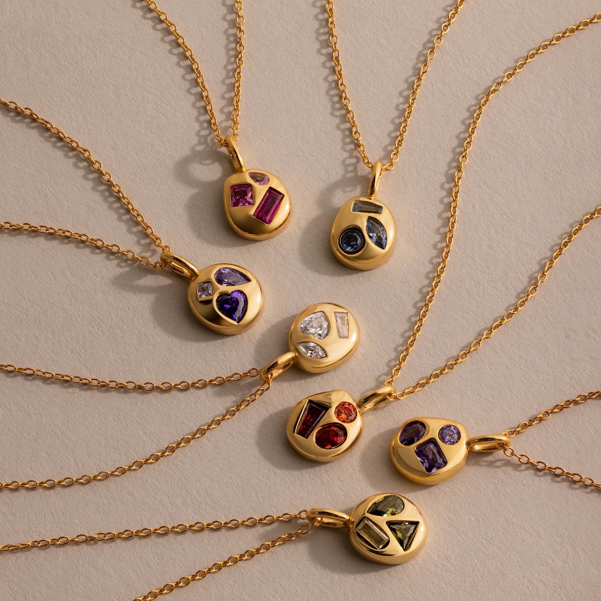 Mixed Birthstone Capsule Necklace - Image 18