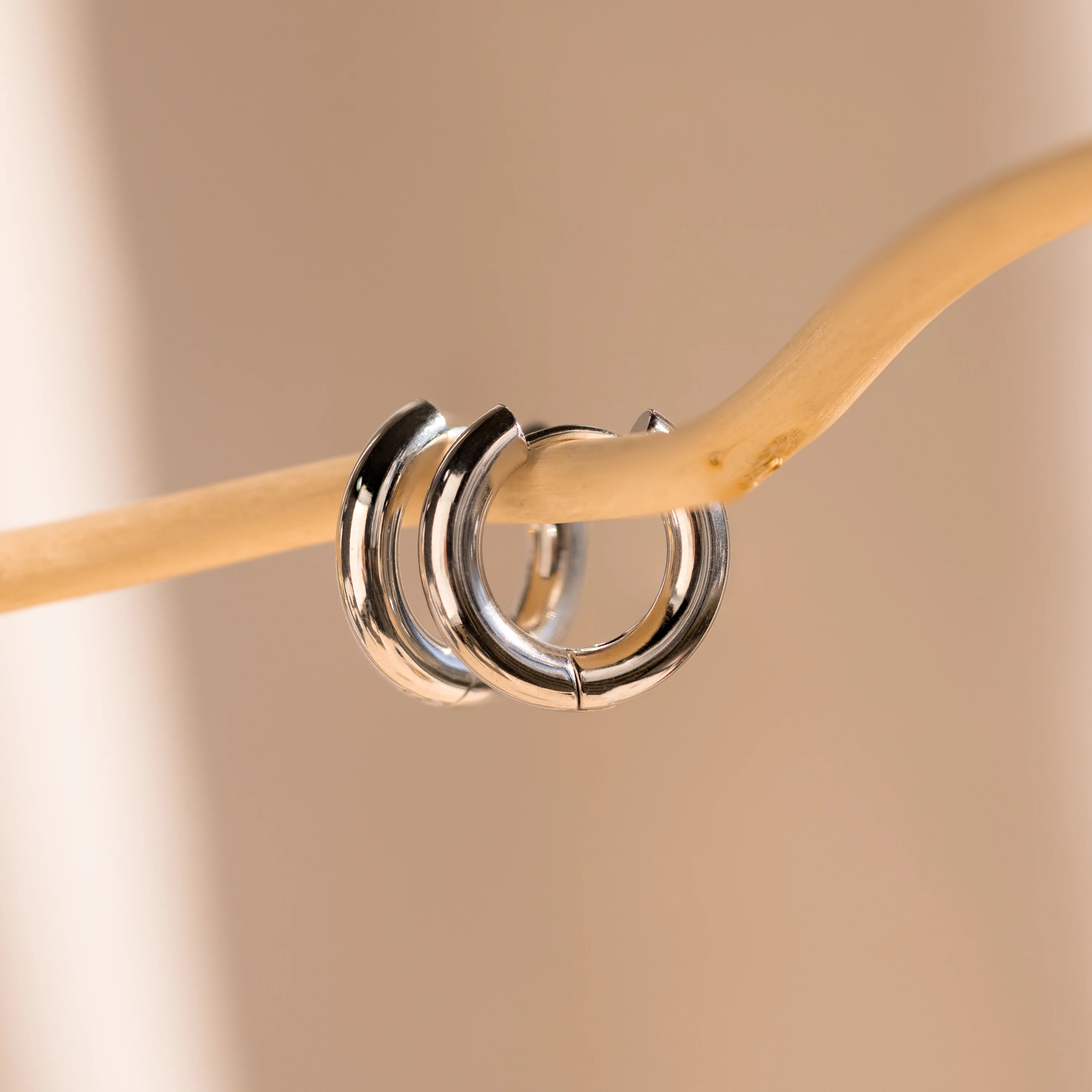 Mixed Metal Chunky Hoops - Image 9