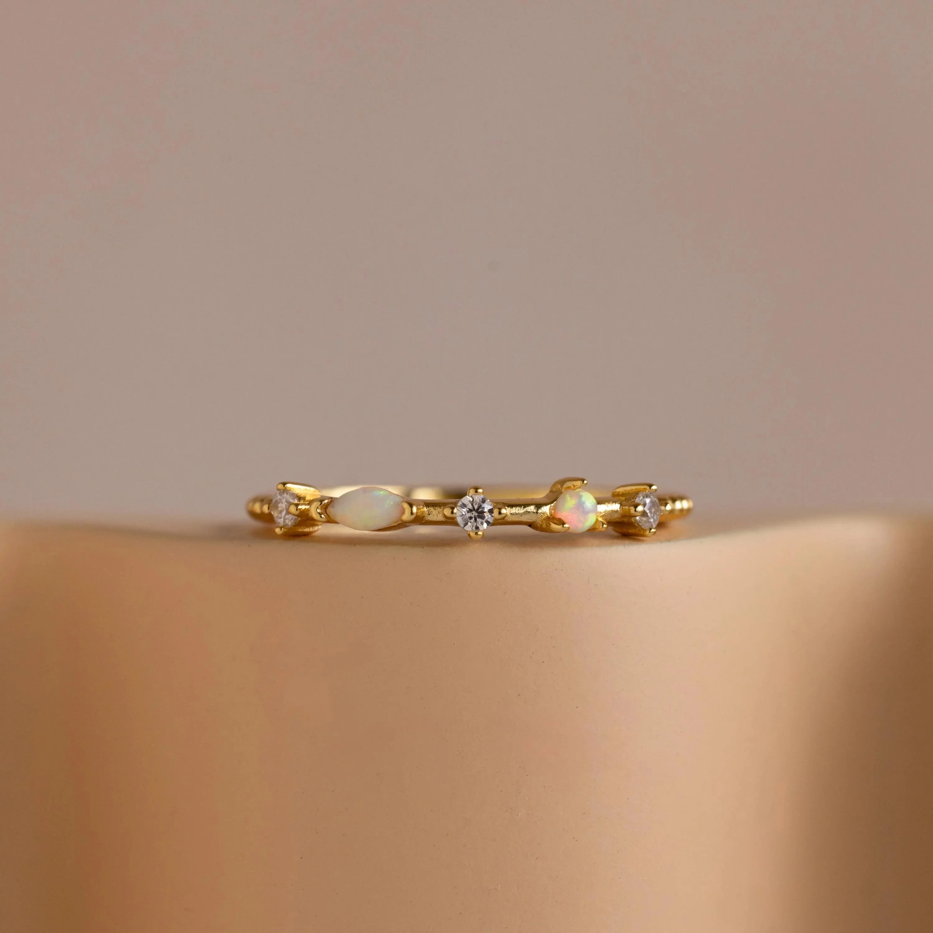Mixed Opal & Diamond Ring - Image 2