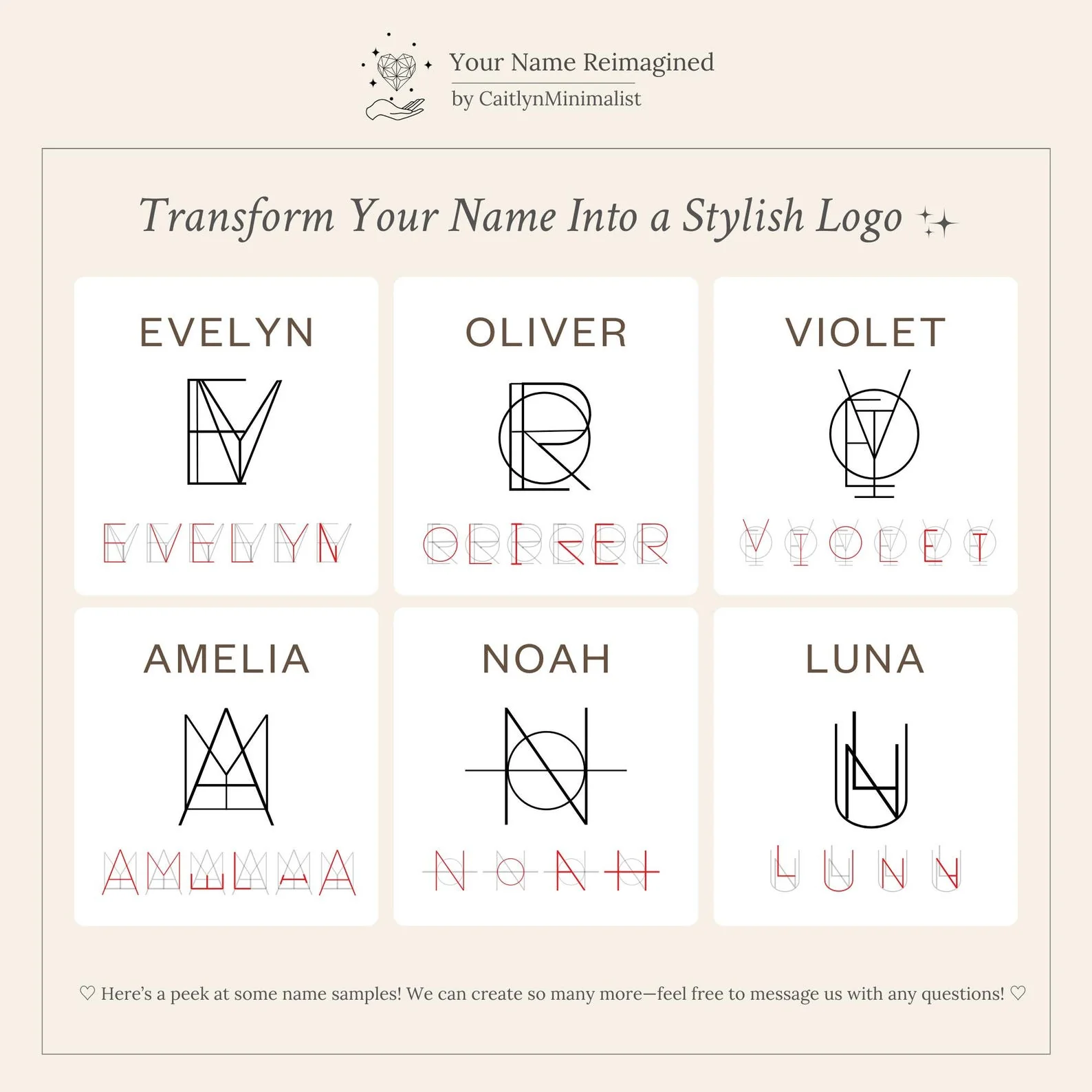 Modern Name Monogram Necklace - Image 7