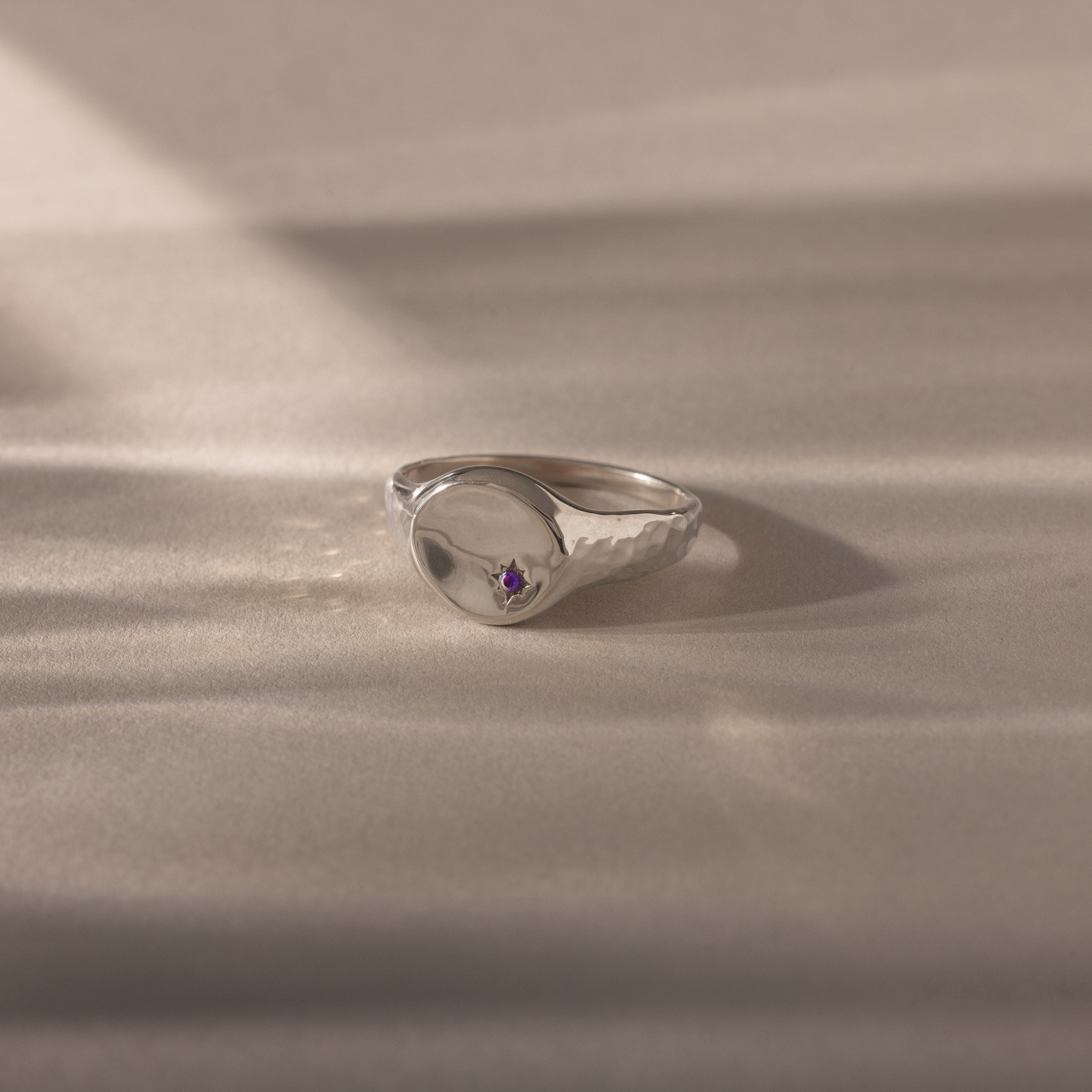 North Star Amethyst Signet Ring - Image 3