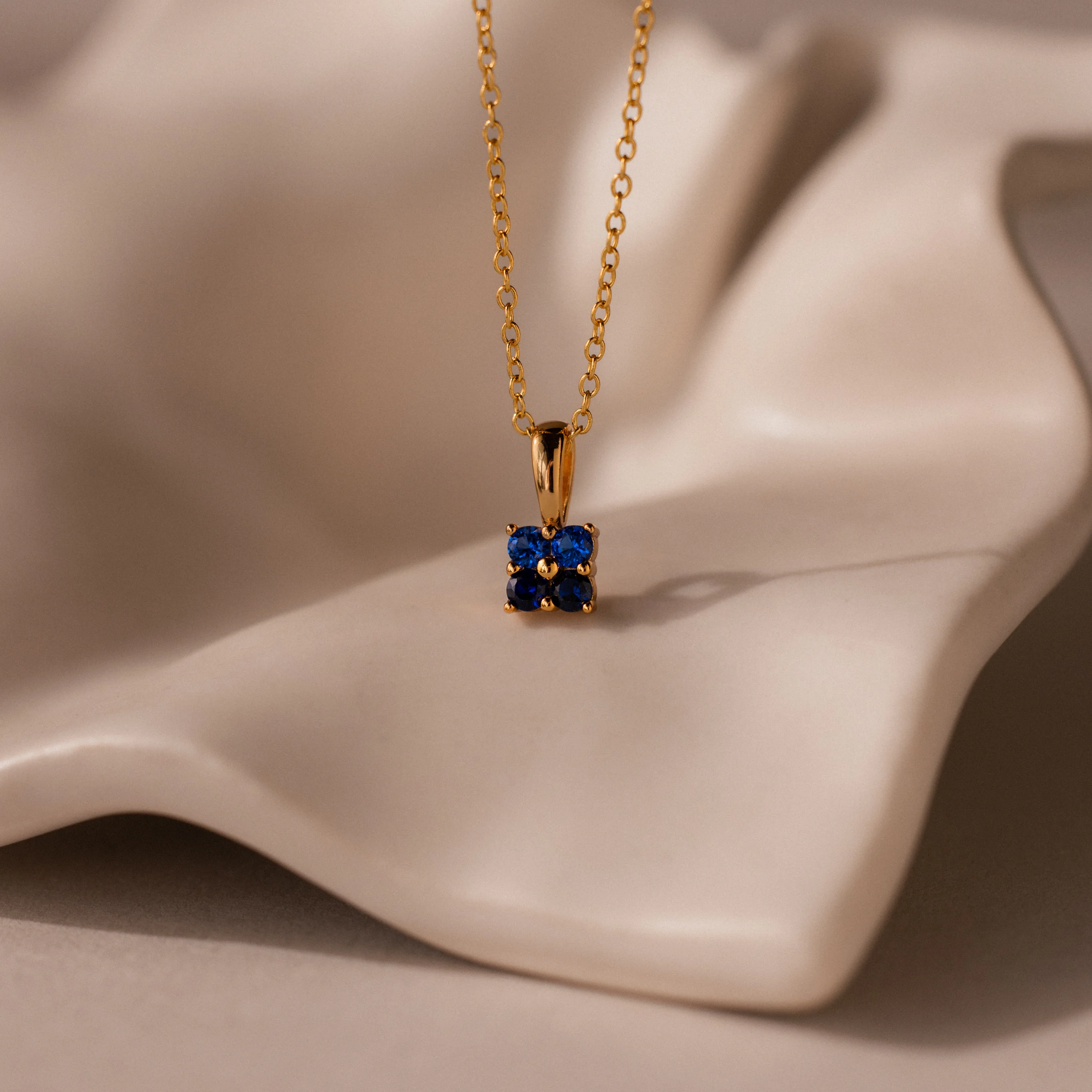Ombre Birthstone Flower Necklace - Image 10